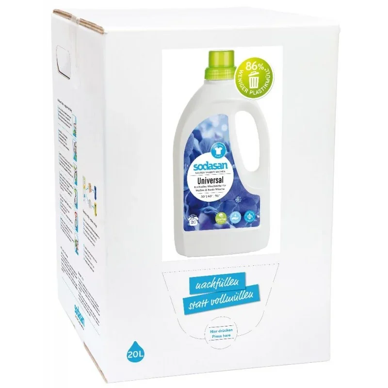 Universeel wasmiddel 20 liter, wasmiddel lime, wasmiddel bag in box