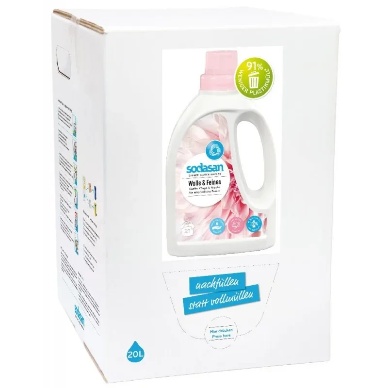 "Wasmiddel wol en fijnwas 20 Liter, Vloeibaar wasmiddel wol, Wasmiddel bag in box image"
