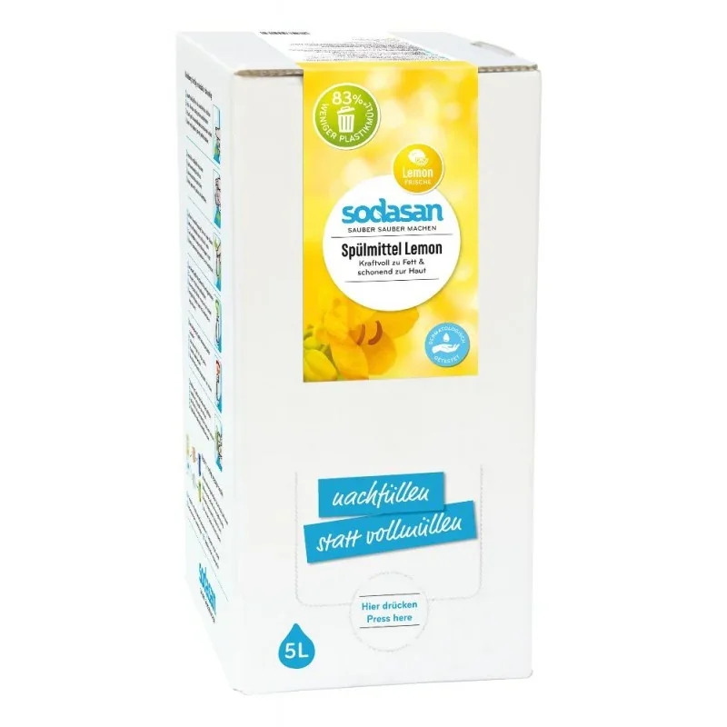 "Afwasmiddel citroen limoen, 5 liter, Afwasmiddel navulling, Natuurlijk, Ecologisch, Grootverpakking, Bag in Box image"