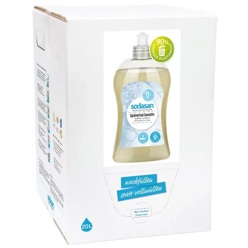 Afwasmiddel gevoelige huid, 20 Liter, Bag in Box, natuurlijk afwasmiddel, ecologisch afwasmiddel