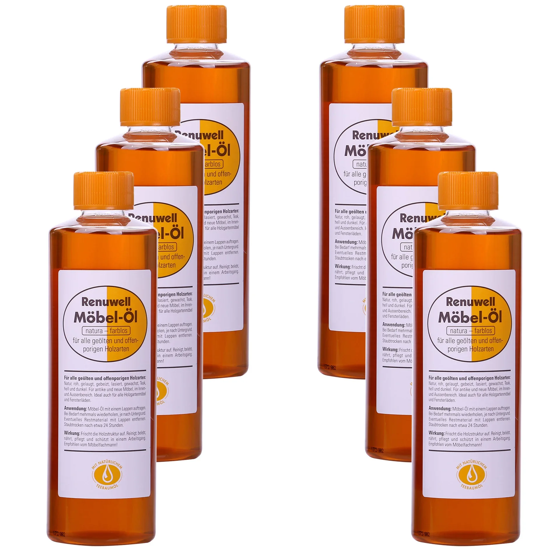 "Meubelolie, Houtolie, Olie voor meubels 500 ml x 6 Flessen image"
