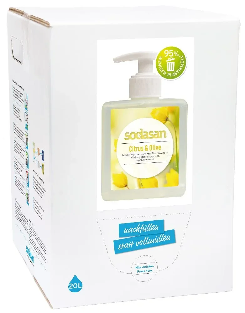 "Vloeibare Zeep 20 Liter, Citrus-Olijf, Handzeep Navulling image"