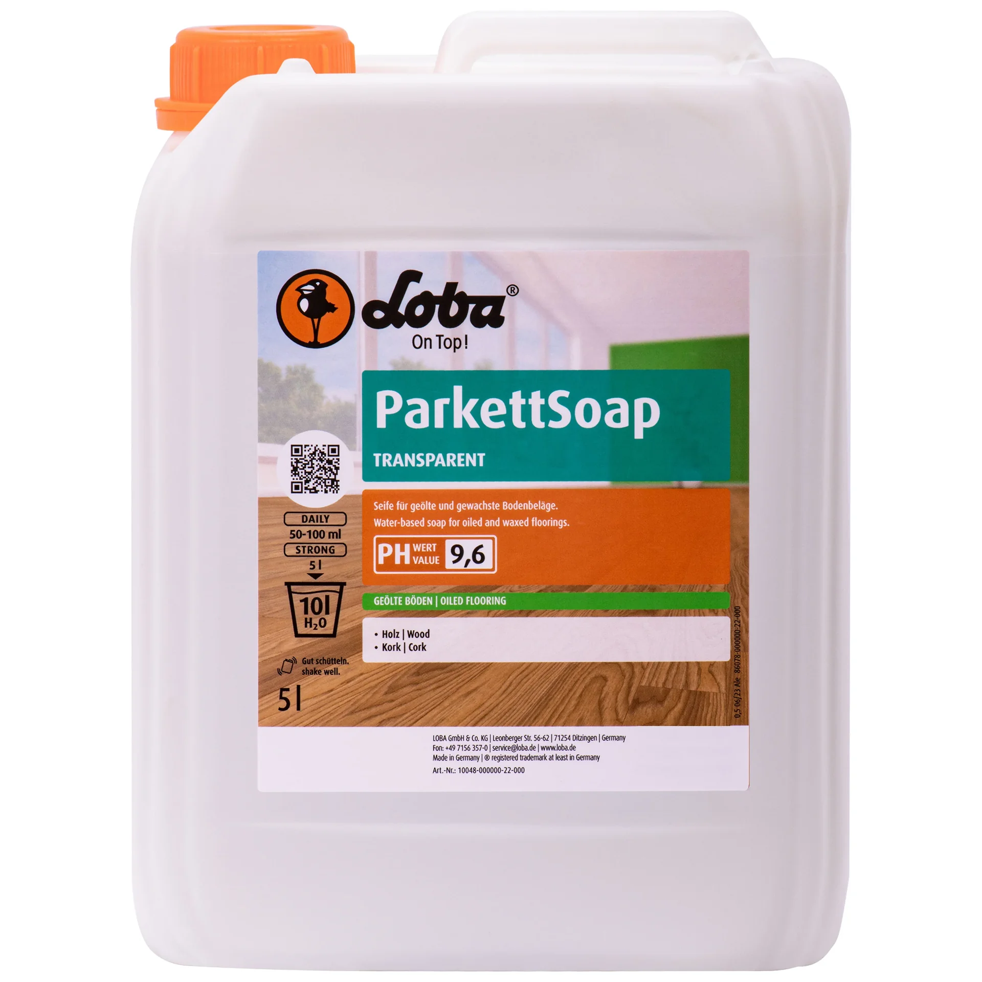 "Parket zeep 5 liter, transparant, vloer zeep, parket reiniger image"