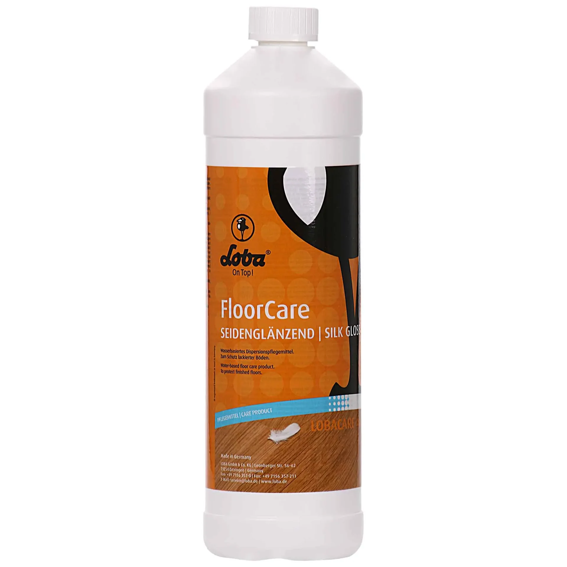 "Houten vloer onderhoud, vloeronderhoud 1 Liter, LOBA FloorCare, seidenglanzend, vloer reinigen image"