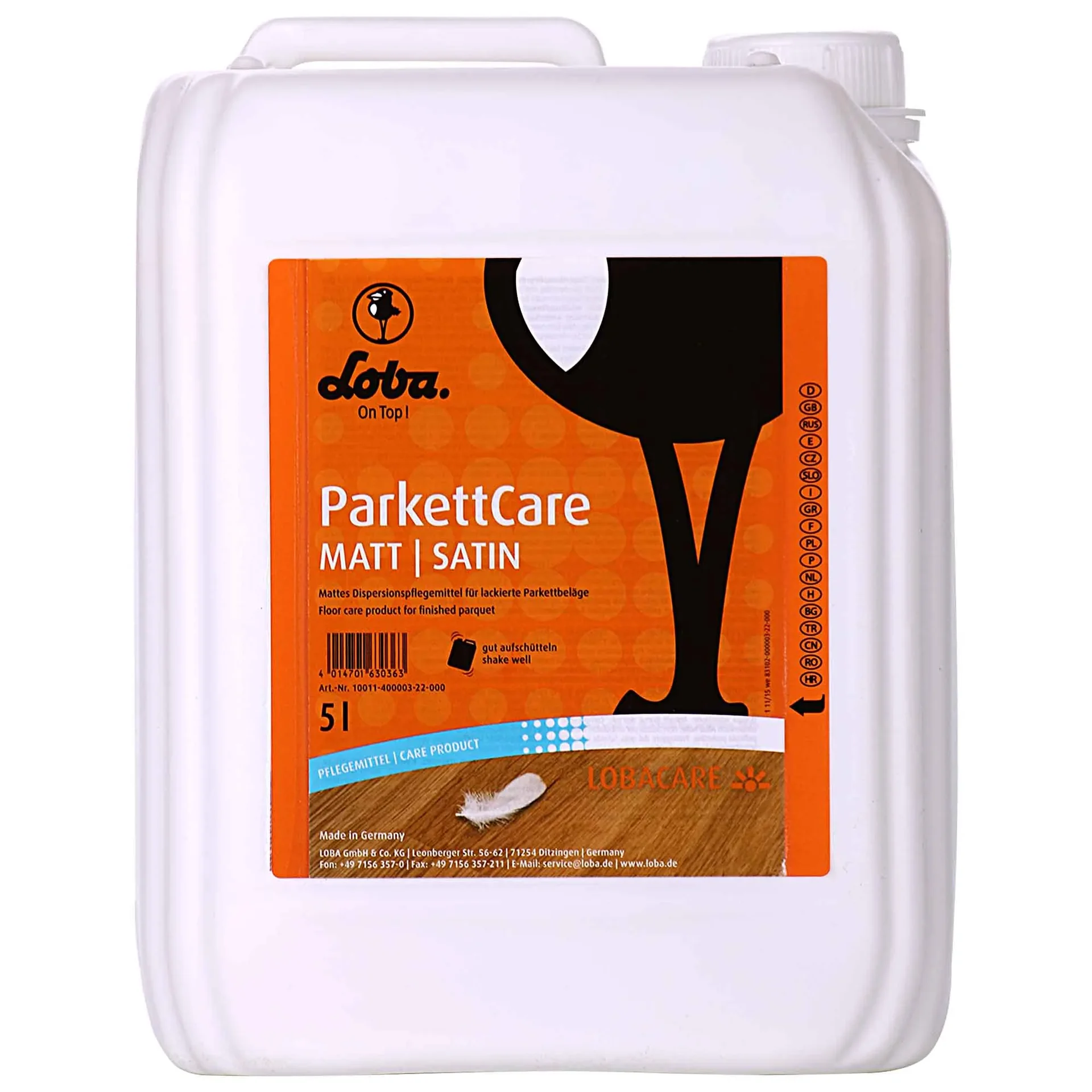 "Parket onderhoud mat 5 Liter, Parket reiniger, Parket care mat, Parketpolish mat image"