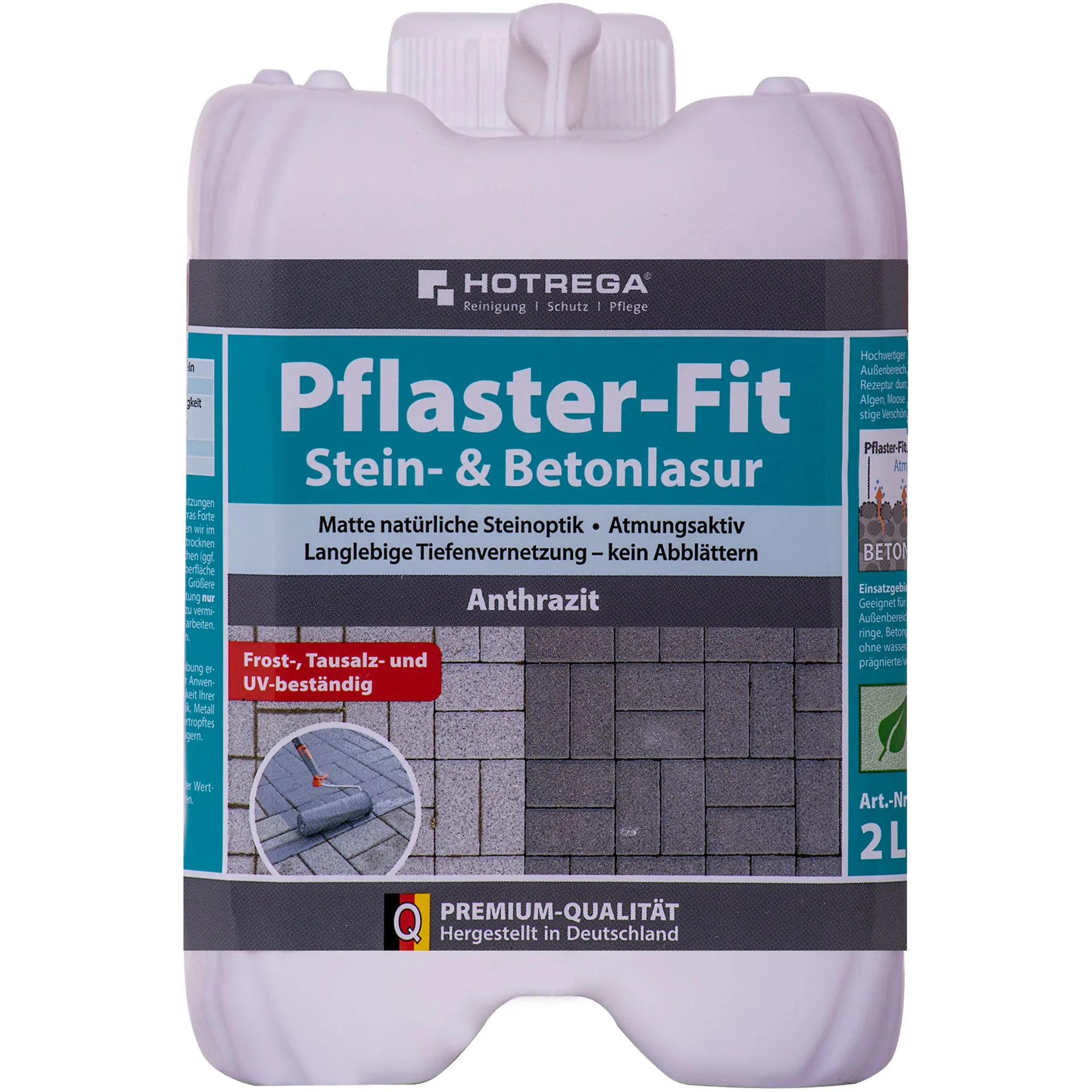 "Beton impregneermiddel, 2 Liter, antraciet, betonlasur, steen impregneren image"