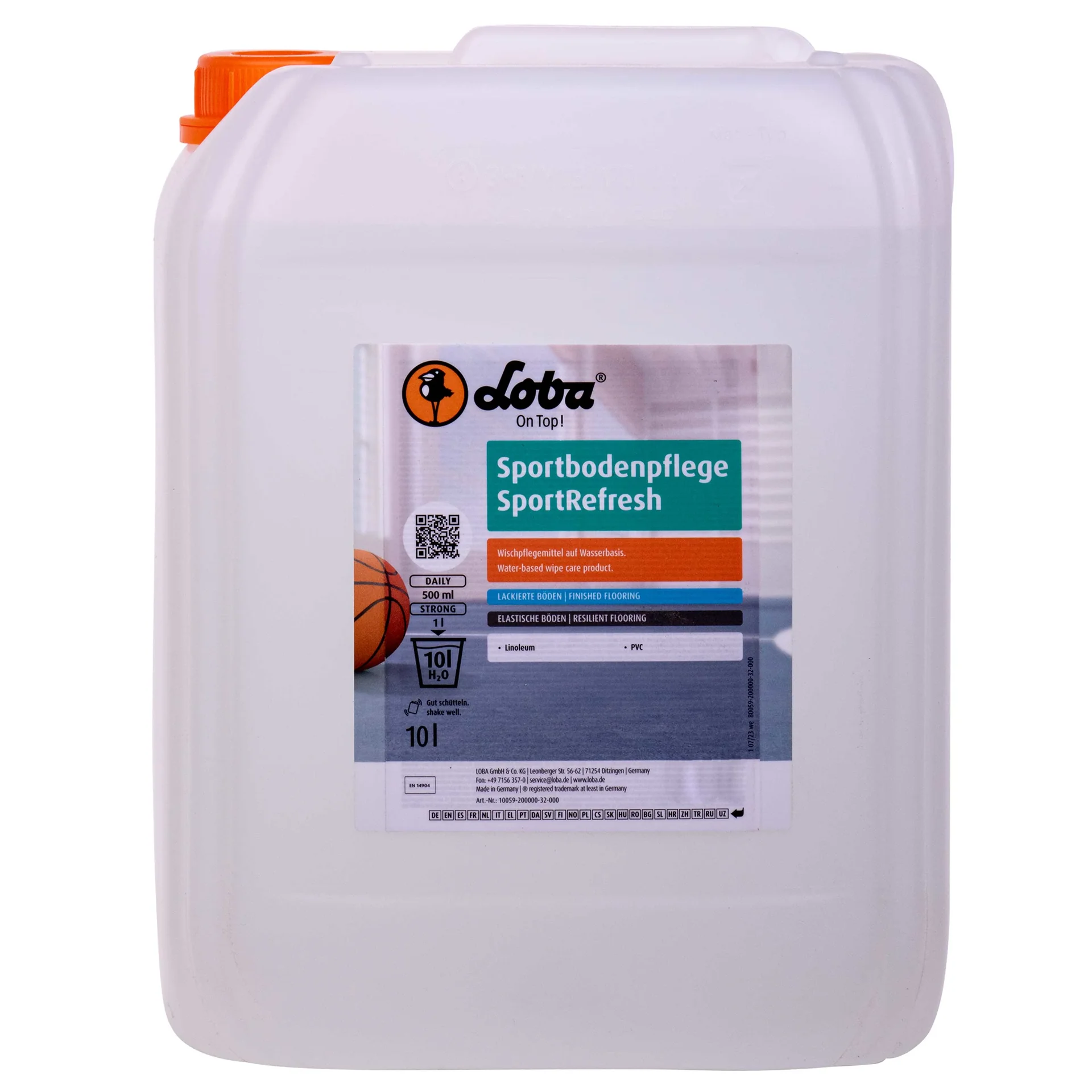 "Sportvloer onderhoud 10 Liter, sportvloer reiniger, sportvloer schoonmaken image"