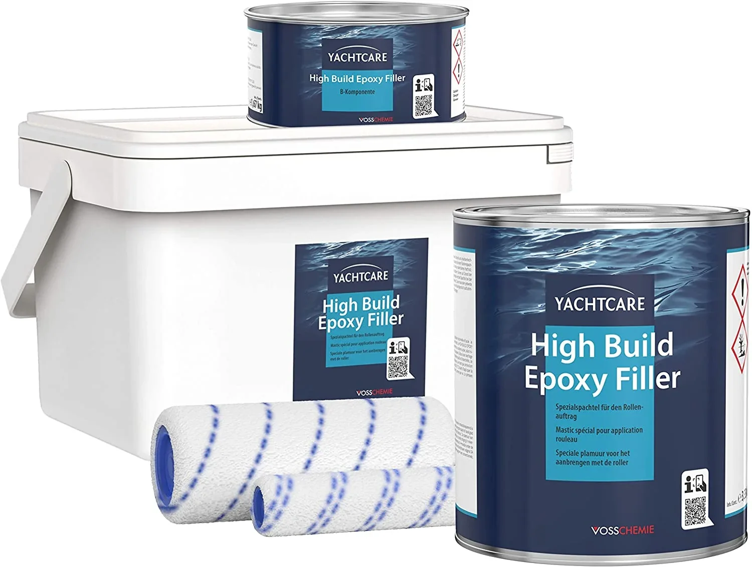 "Epoxy plamuur 5 kg, Vezel plamuur, High Build, voor boot en jacht reparatie image"