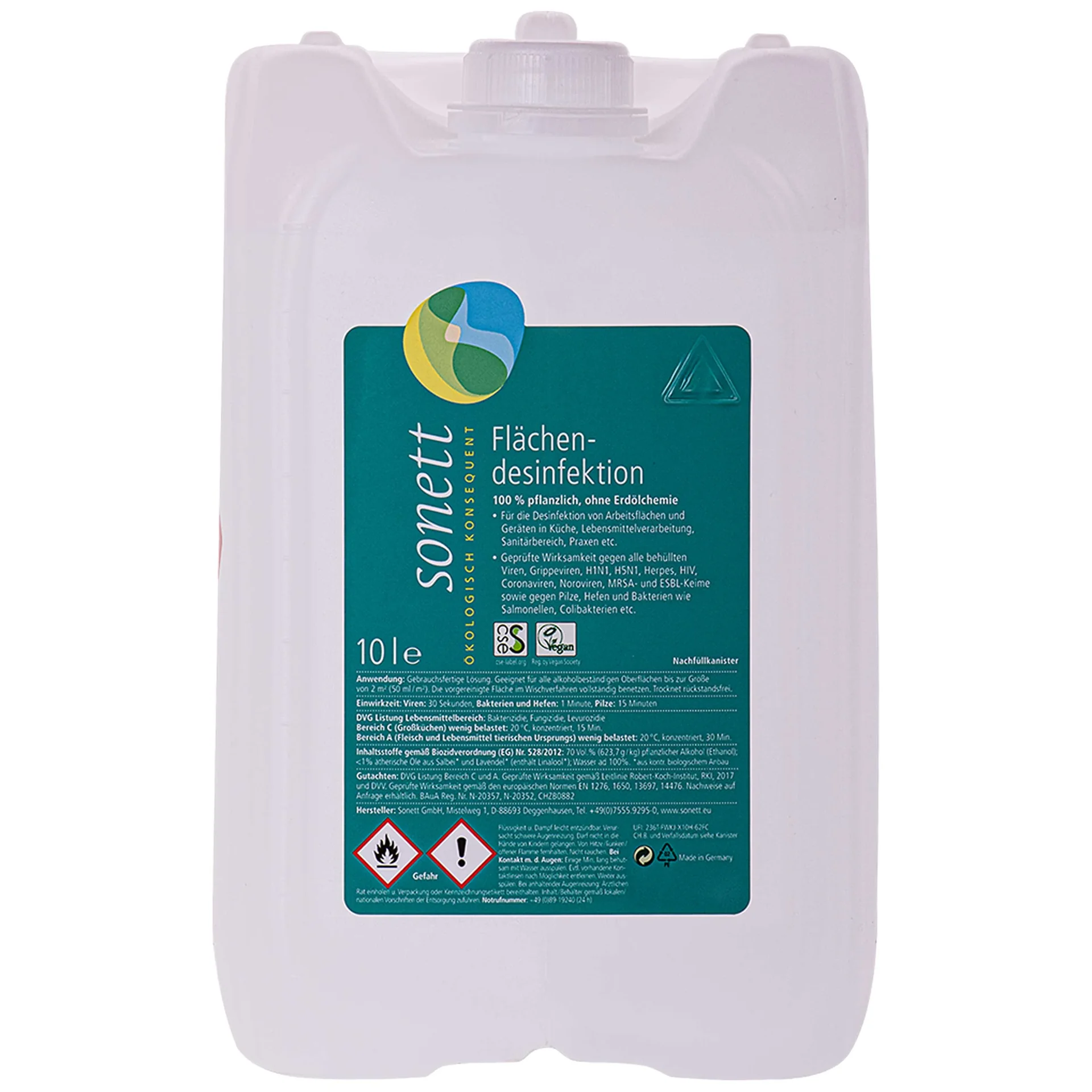 Desinfectiemiddel oppervlakken 10 liter, oppervlakte desinfectie, desinfectie vloeistof