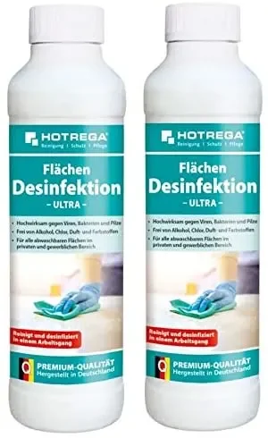 "Desinfectiemiddel oppervlakken, oppervlakte desinfectie, 2 x 500 ml met spuitinzet image"