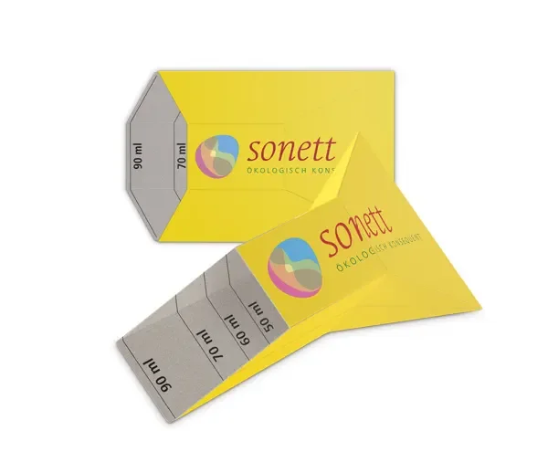 "Wasmiddel doseerder, doseerbeker, kartonnen doseerder, Sonett geel, 1 stuks image"