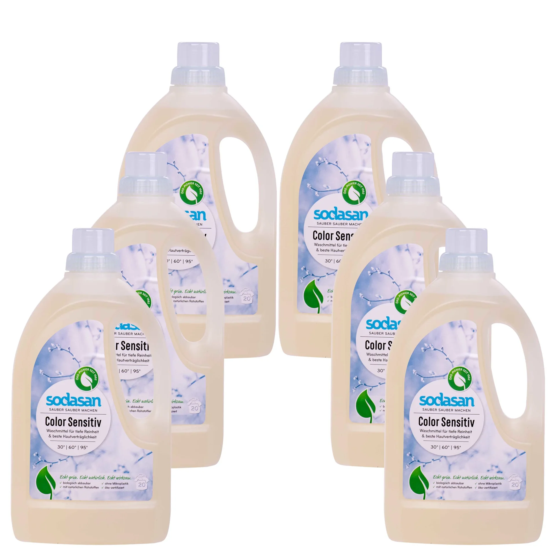 "Wasmiddel gevoelige huid, universeel wasmiddel, 6 x 1,5 Liter, wasmiddel zonder parfum image"