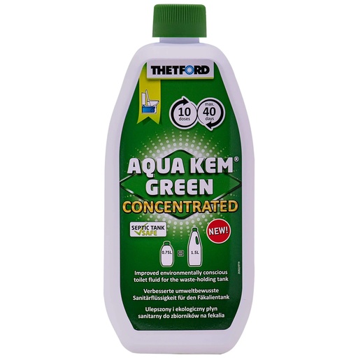 "Camping toilet vloeistof, chemisch toilet vloeistof, groene toiletvloeistof, 0,75 liter image"