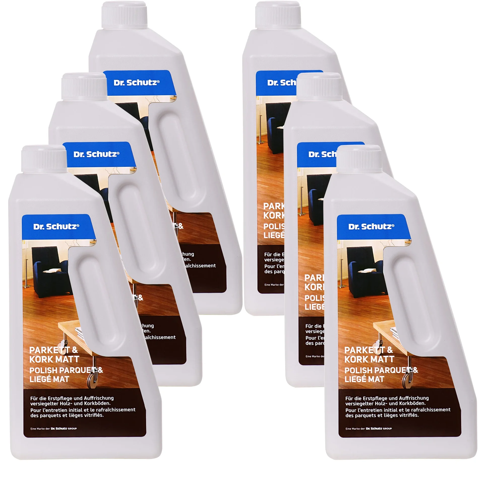 "Parketlak mat, Parket onderhoud, Kurkvloer onderhoud, 6 x 750 ml image"