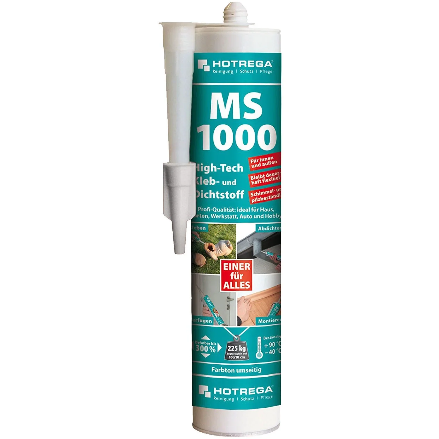 "Lijmkit wit, lijm en afdichtingskit, MS 1000 High Tech, 5 x 290 ml, afdichtmiddel wit image"