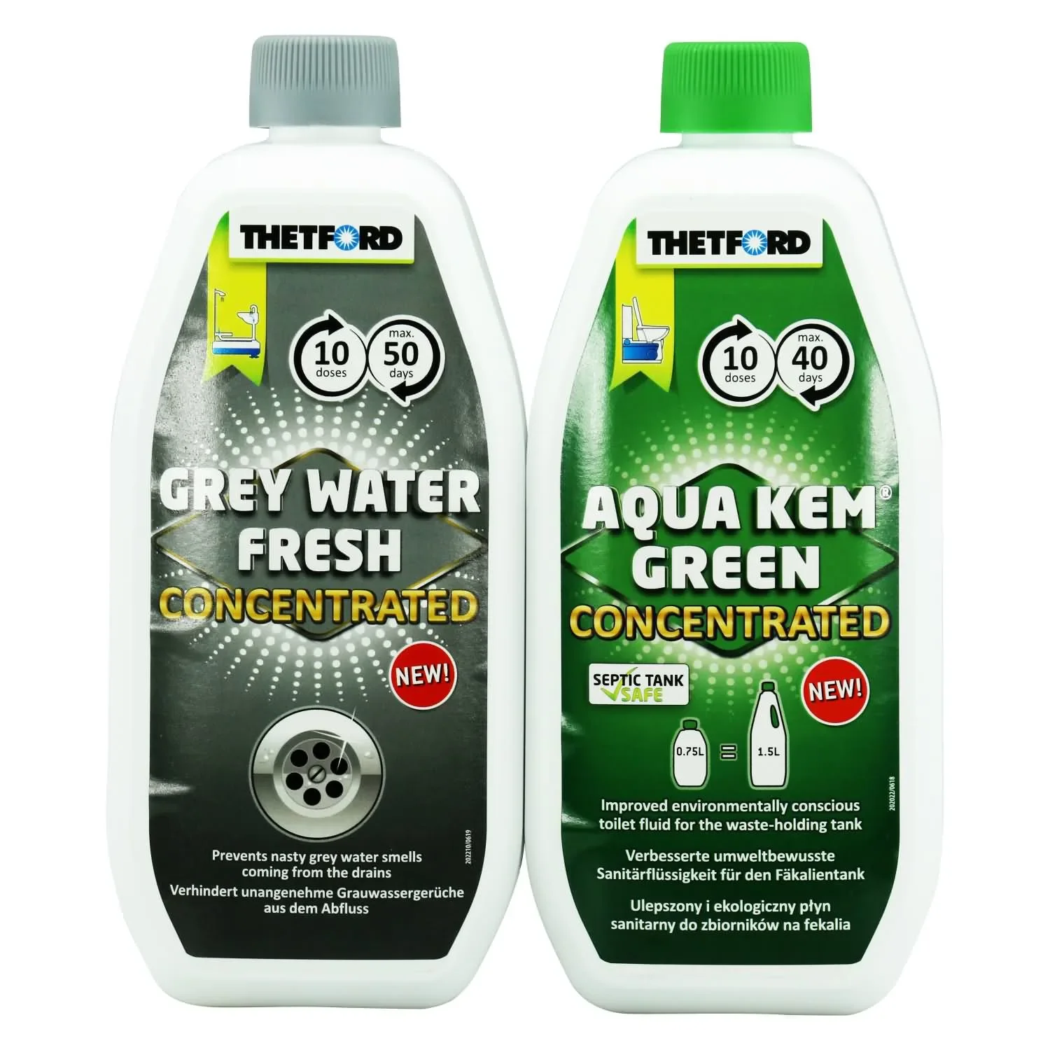 "Toiletvloeistof camping, chemisch toilet vloeistof, 0,75 Liter, Grey Water Fresh 0,80 Liter, toiletvloeistof camper image"