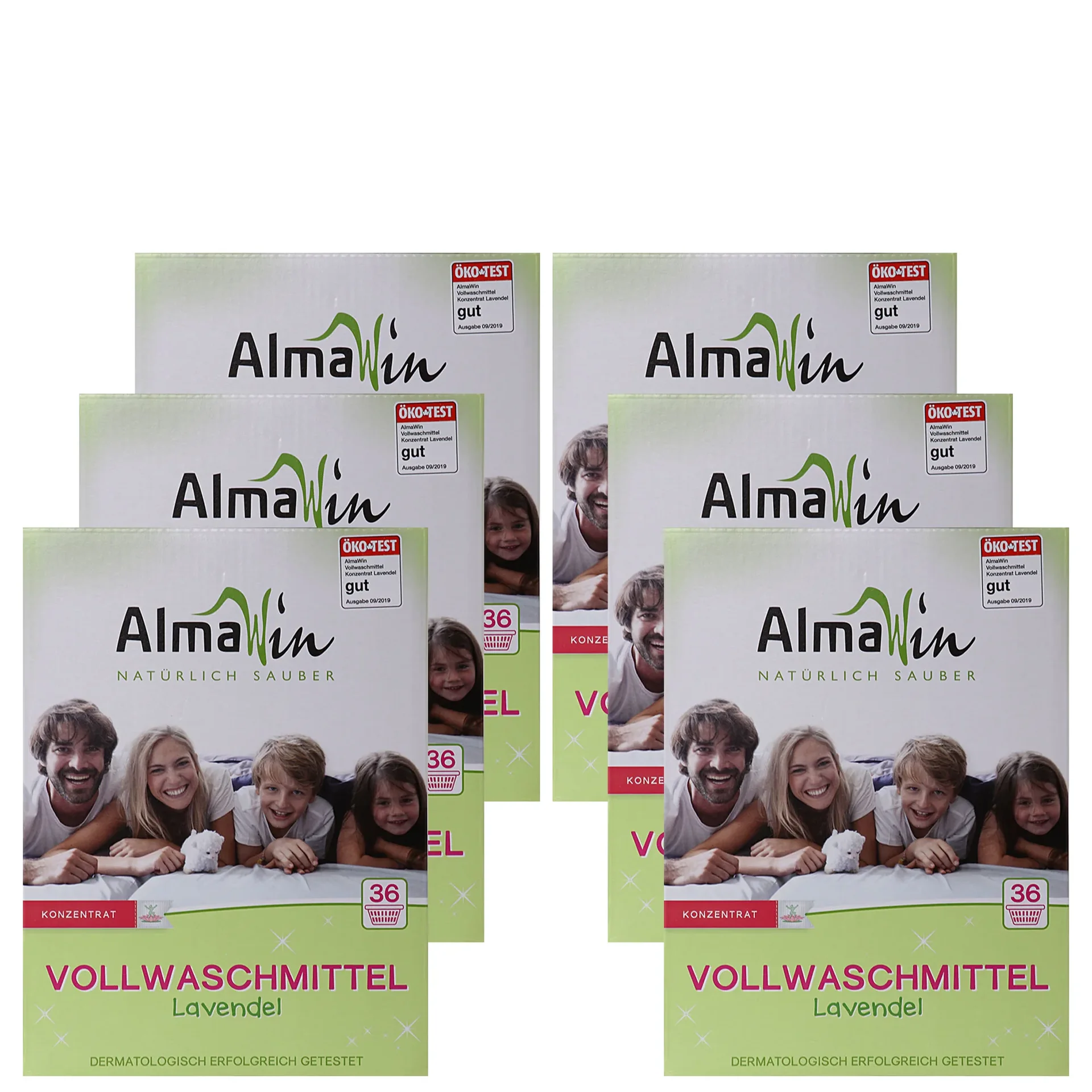 "Wasmiddel, 6 x 1,08 kg, voor ca. 108 wasbeurten, ecologisch wasmiddel image"