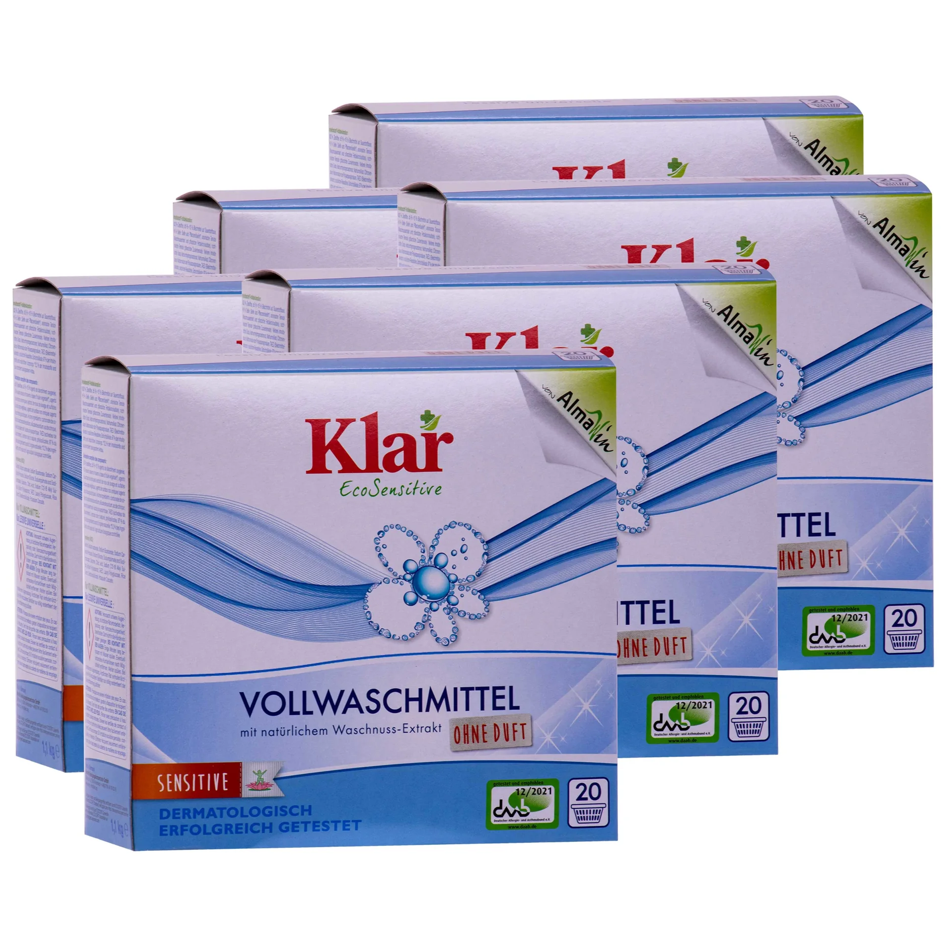 "Waspoeder 6 x 1,1 kg, volwasmiddel, wasmiddel voor witte was, ecologisch wasmiddel image"