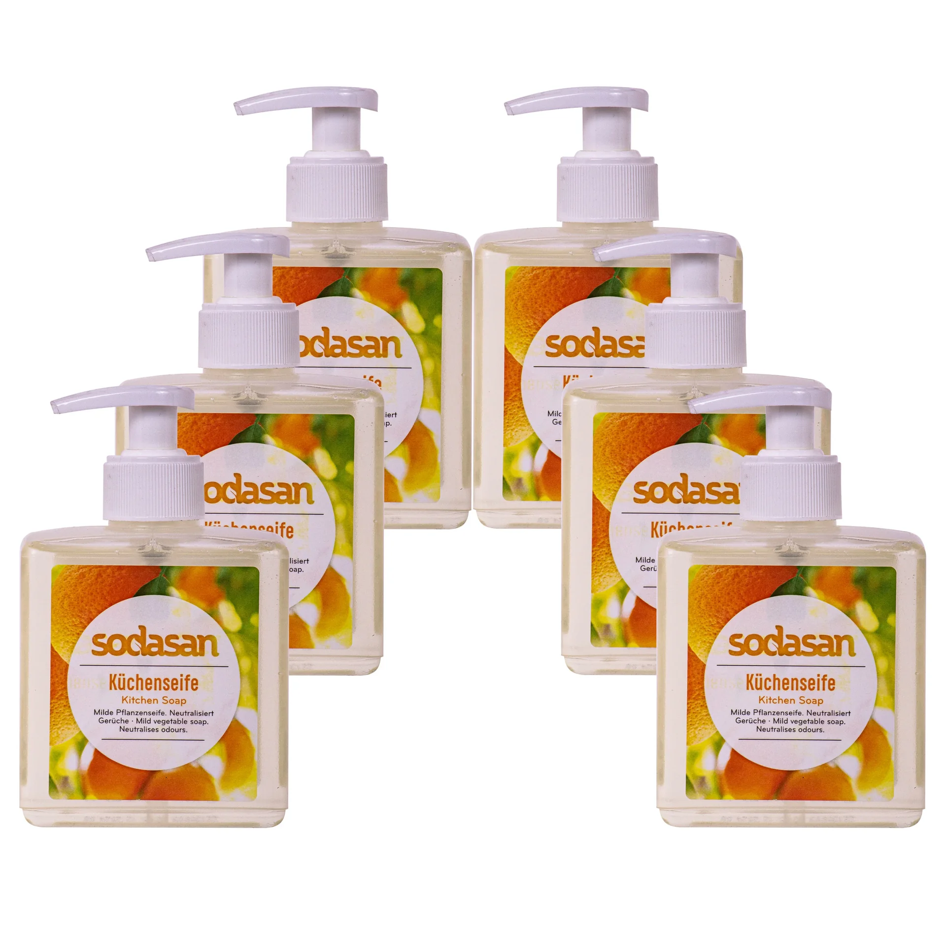 Keukenzeep 6 x 300 ml, Natuurlijke keukenzeep, Ecologische keukenzeep
