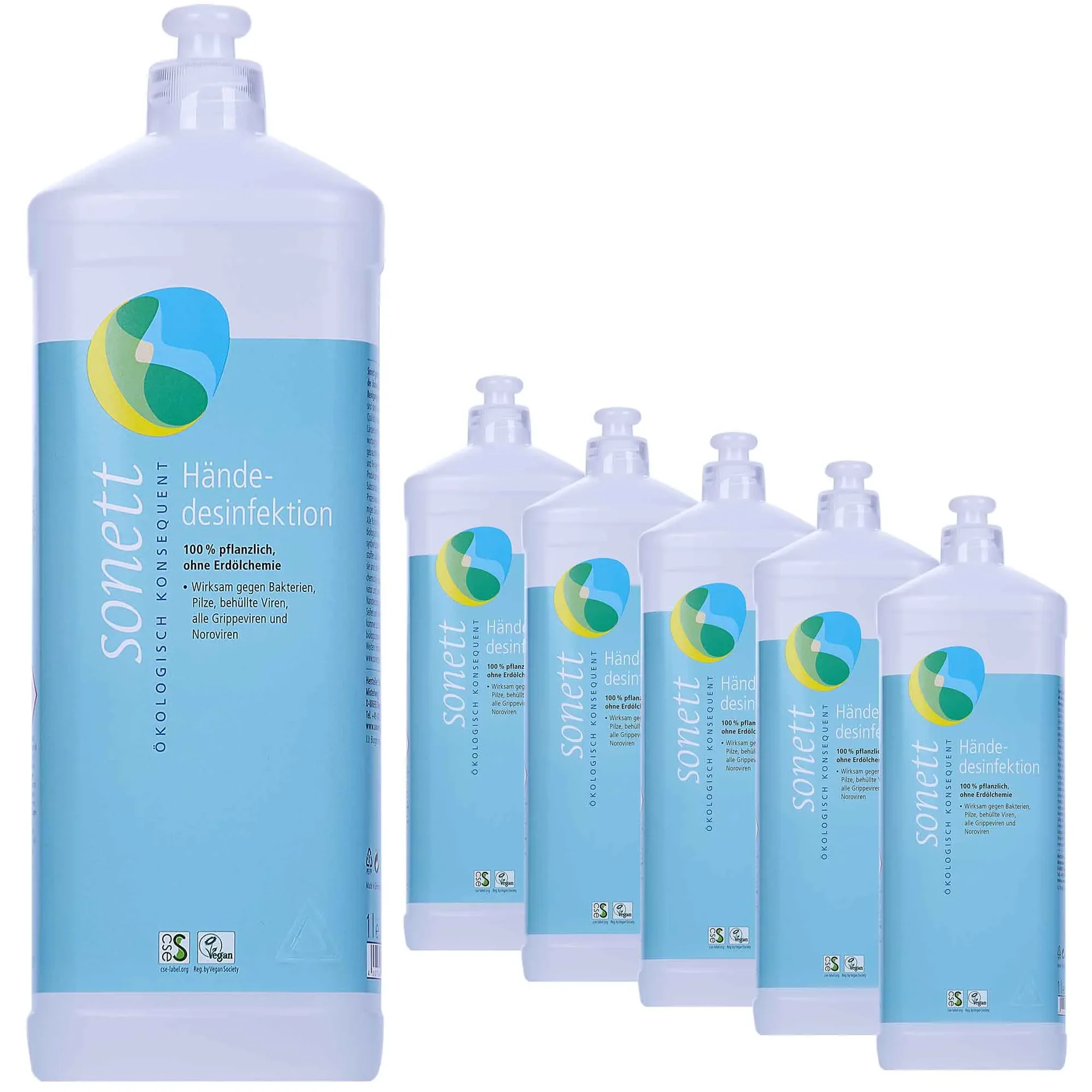 "Handdesinfectie 6 x 1 Liter, handdesinfectiemiddel, handalcohol, desinfectiemiddel handen image"