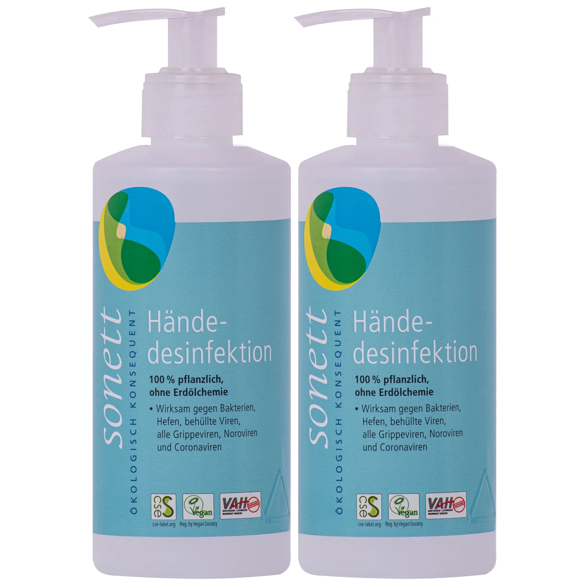 Handdesinfectie 2 x 300 ml Spender, handalcohol
