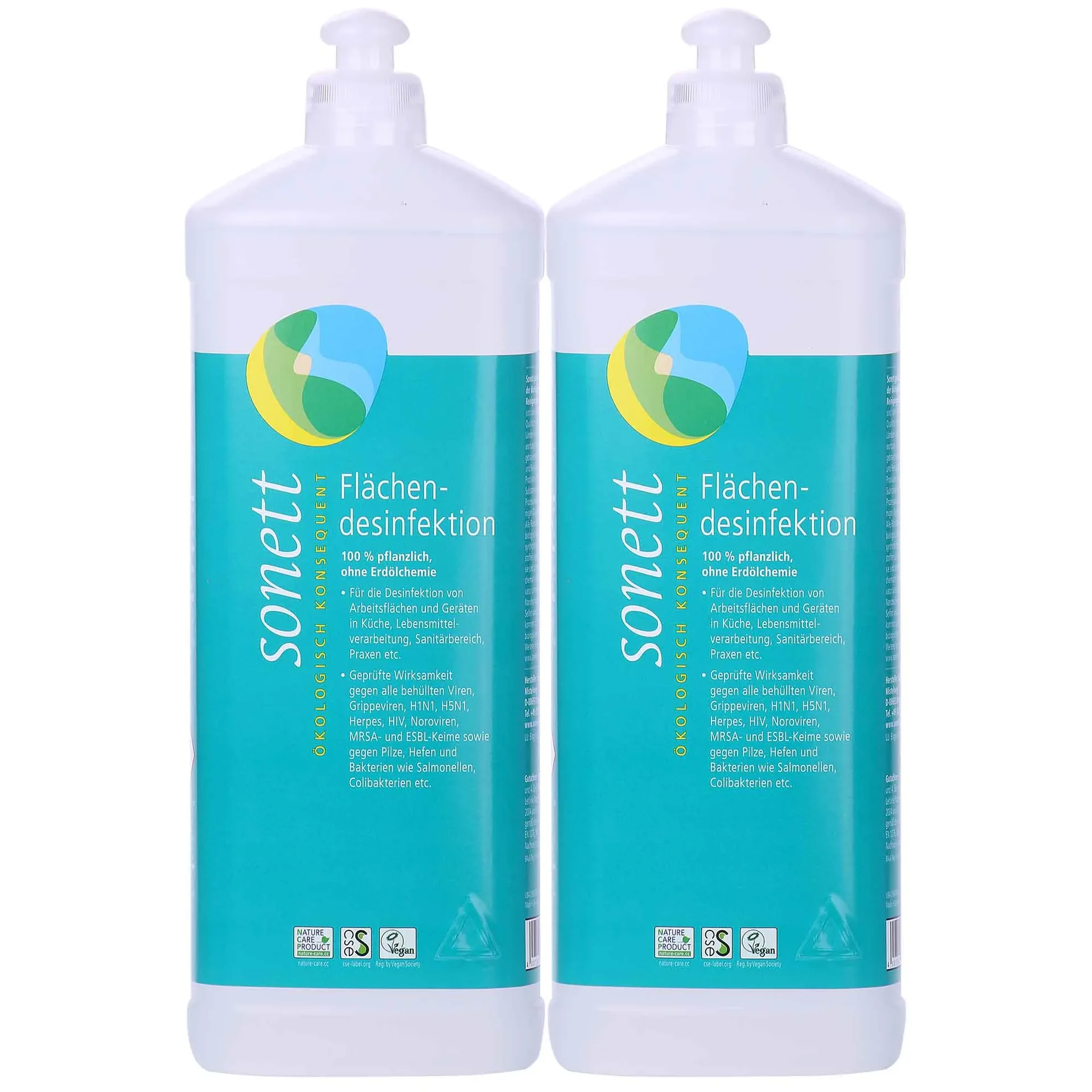 "Desinfectie oppervlakken, Oppervlakte desinfectie, Desinfectiemiddel oppervlakken, 2 x 1 Liter image"