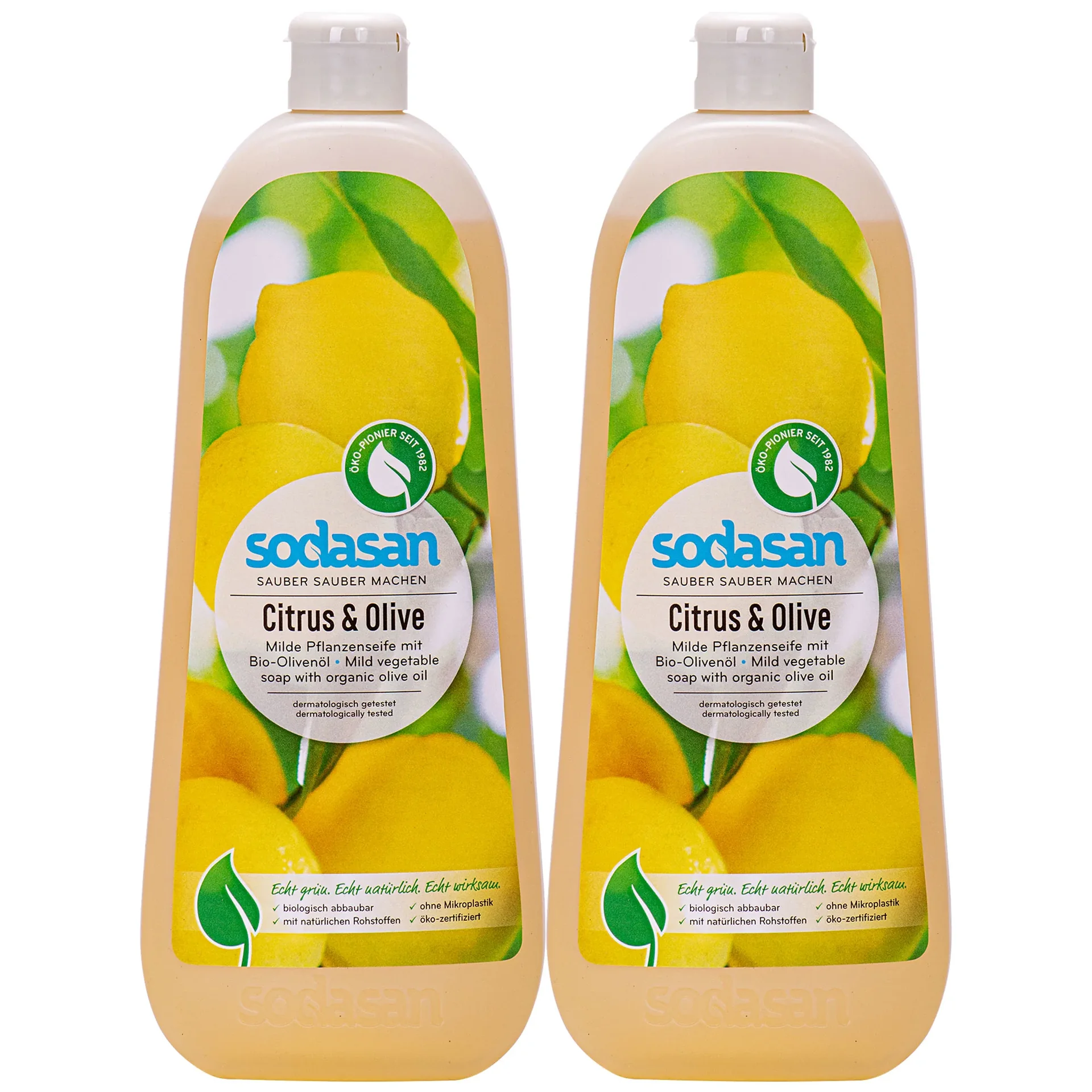 "Vloeibare Zeep Citrus-Olijf, 2 x 1 Liter, Natuurlijke Handzeep image"