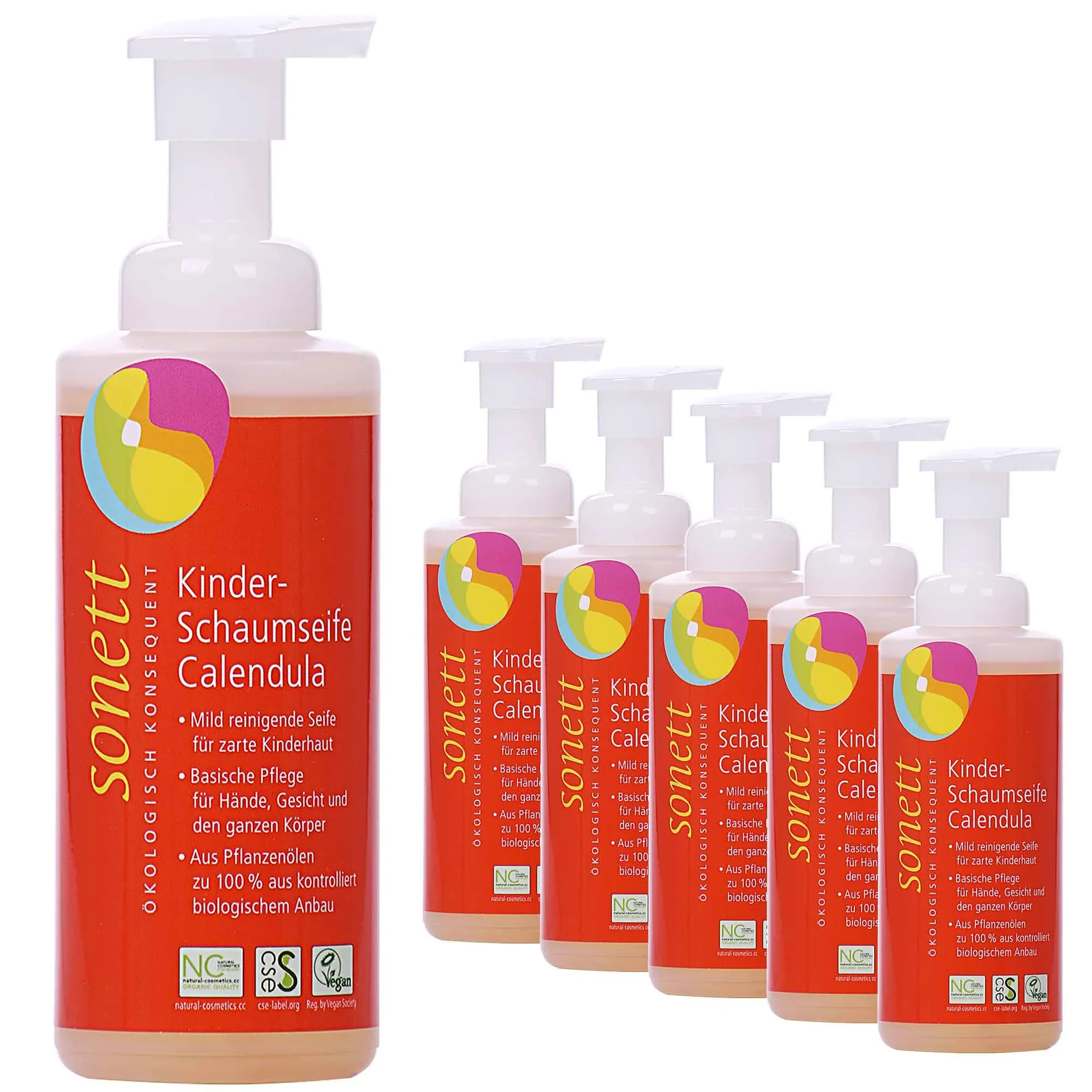 "Kinder Handzeep, Schuimende Handzeep Kind, 6 x 200 ml, Kinderzeep Calendula image"