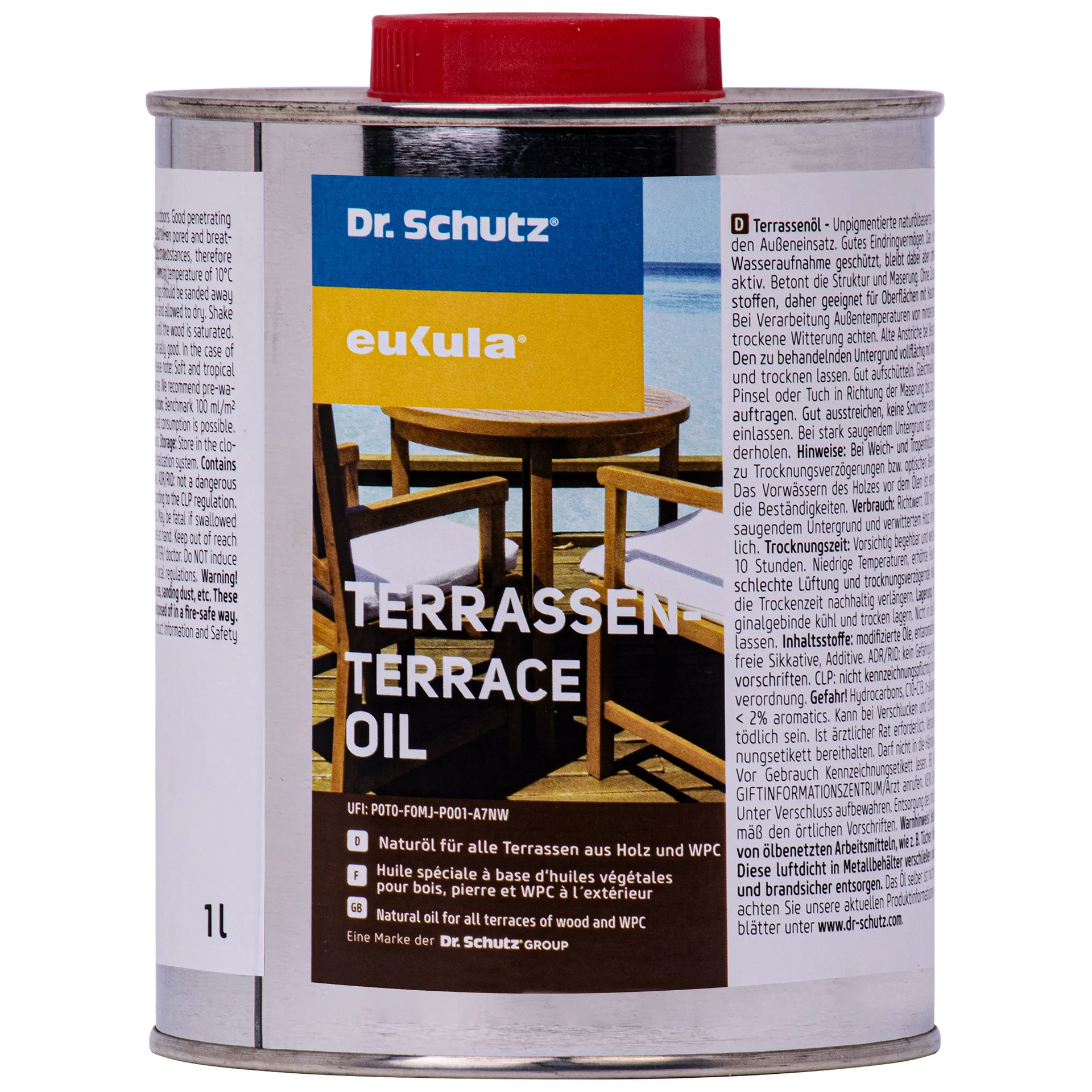 "Terras olie 1 Liter, Natuurlijke olie voor houten en WPC terrassen image"