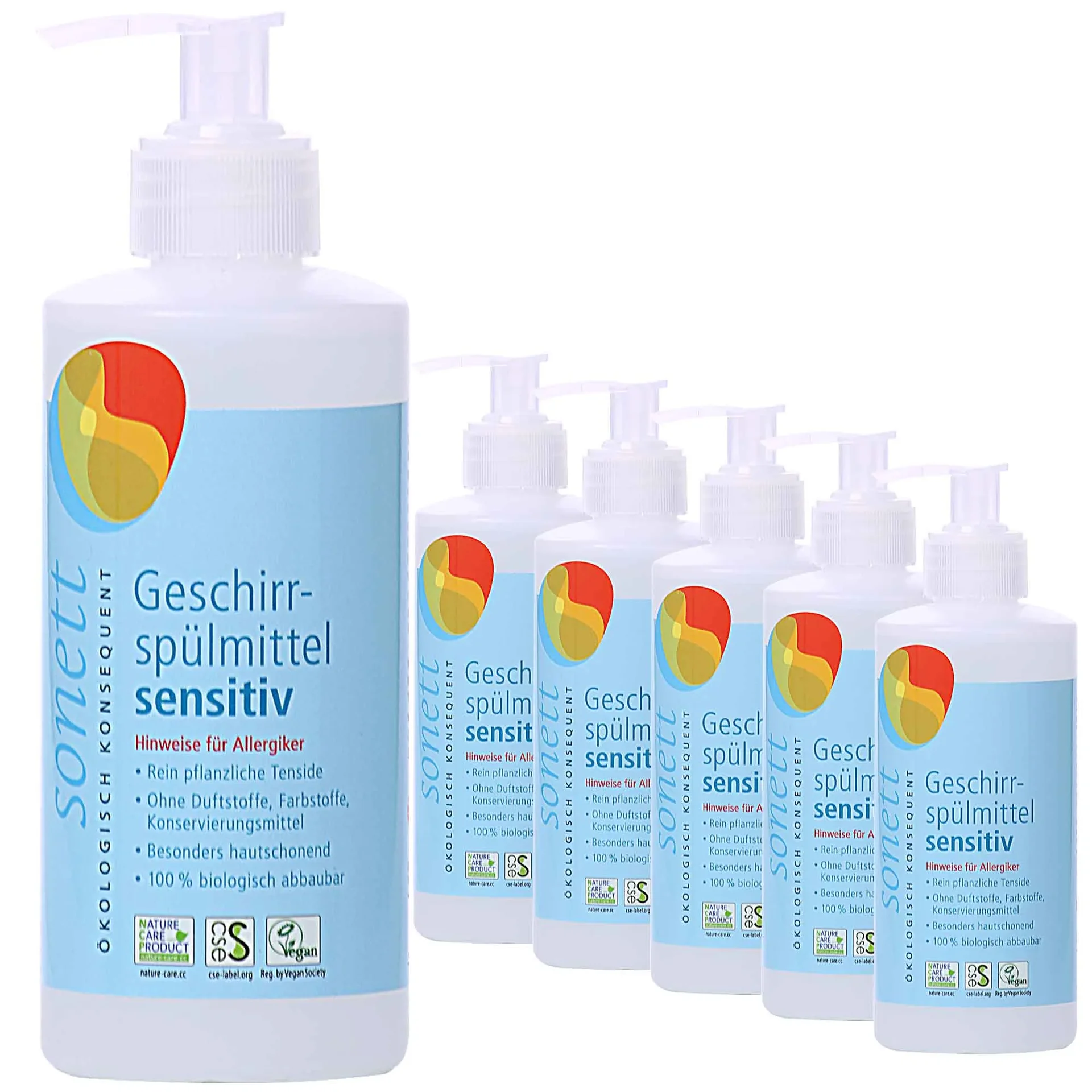"Afwasmiddel, 6 x 300 ml Spenderflasche, SENSITIV, Afwasmiddel gevoelige huid image"