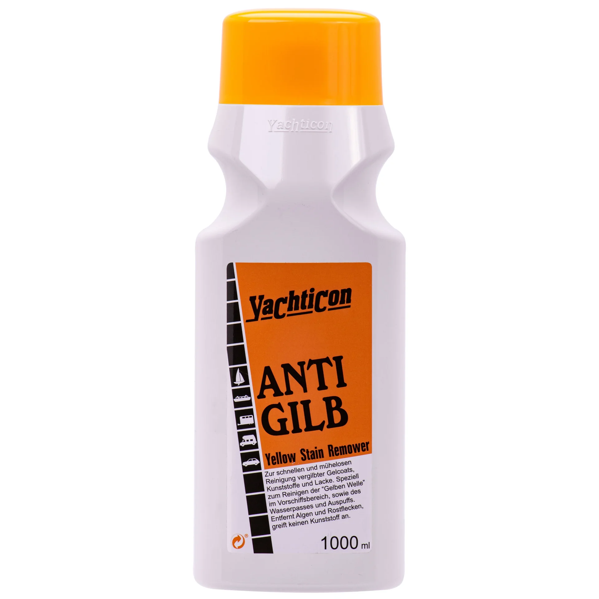 Anti-Gilb verwijderaar 1 Liter, Algen verwijderen boot, Gele aanslag boot verwijderen