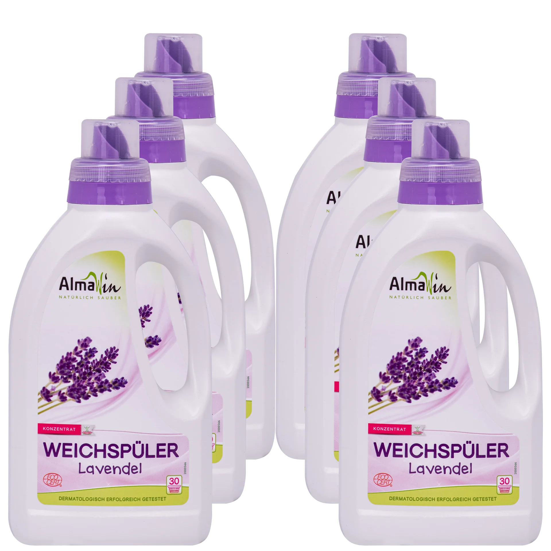"Wasverzachter lavendel, 6 x 750 ml, geur, natuurlijke wasverzachter image"