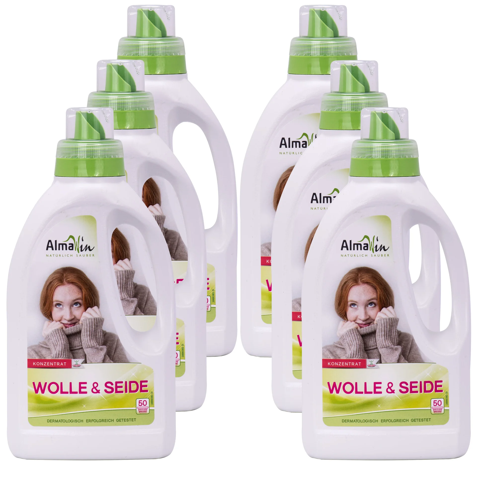 Wolwasmiddel, Wasmiddel wol en zijde, Wolle wasmiddel, 6 x 750 ml