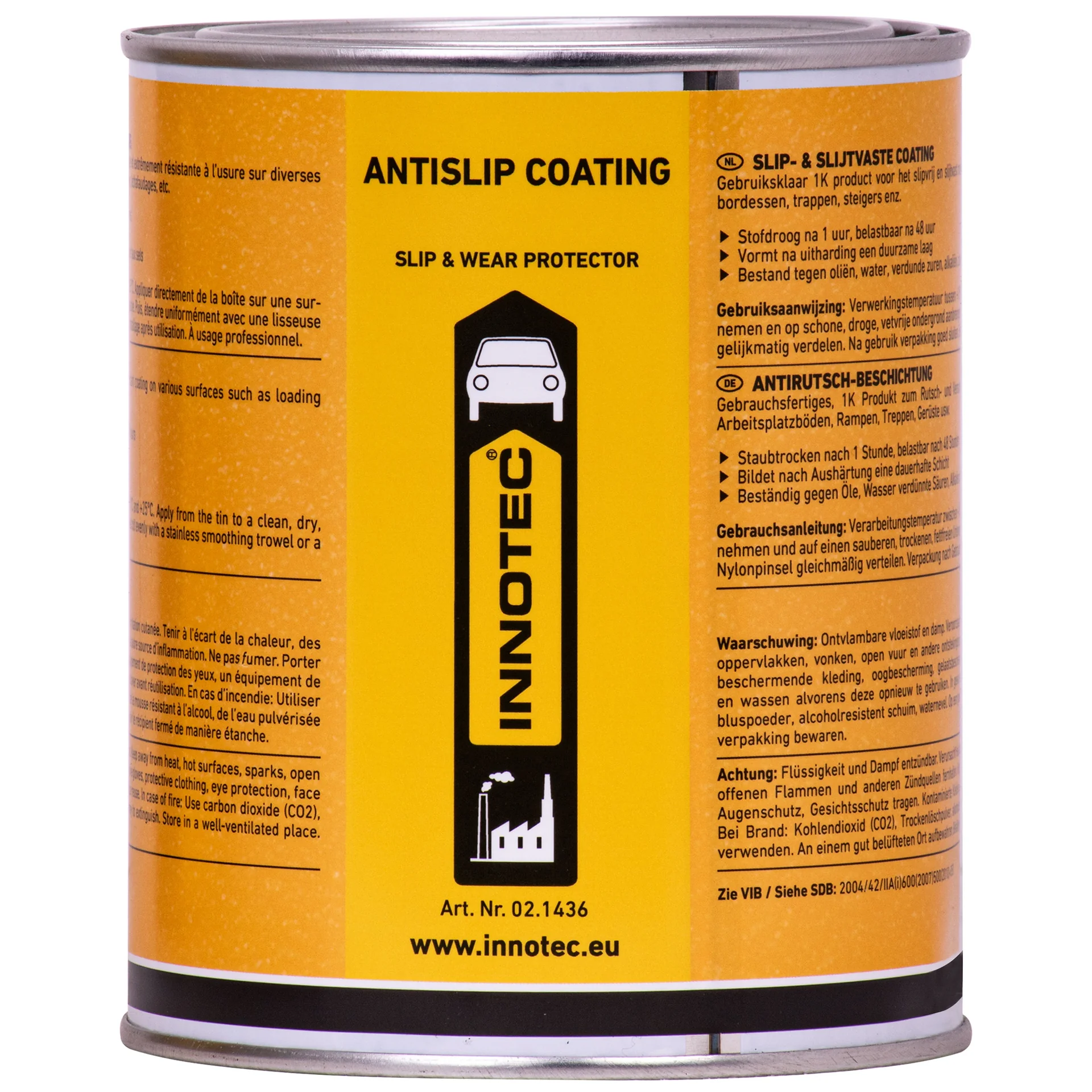 Antislip coating geel 1 Liter, antislip verf, vloercoating geel