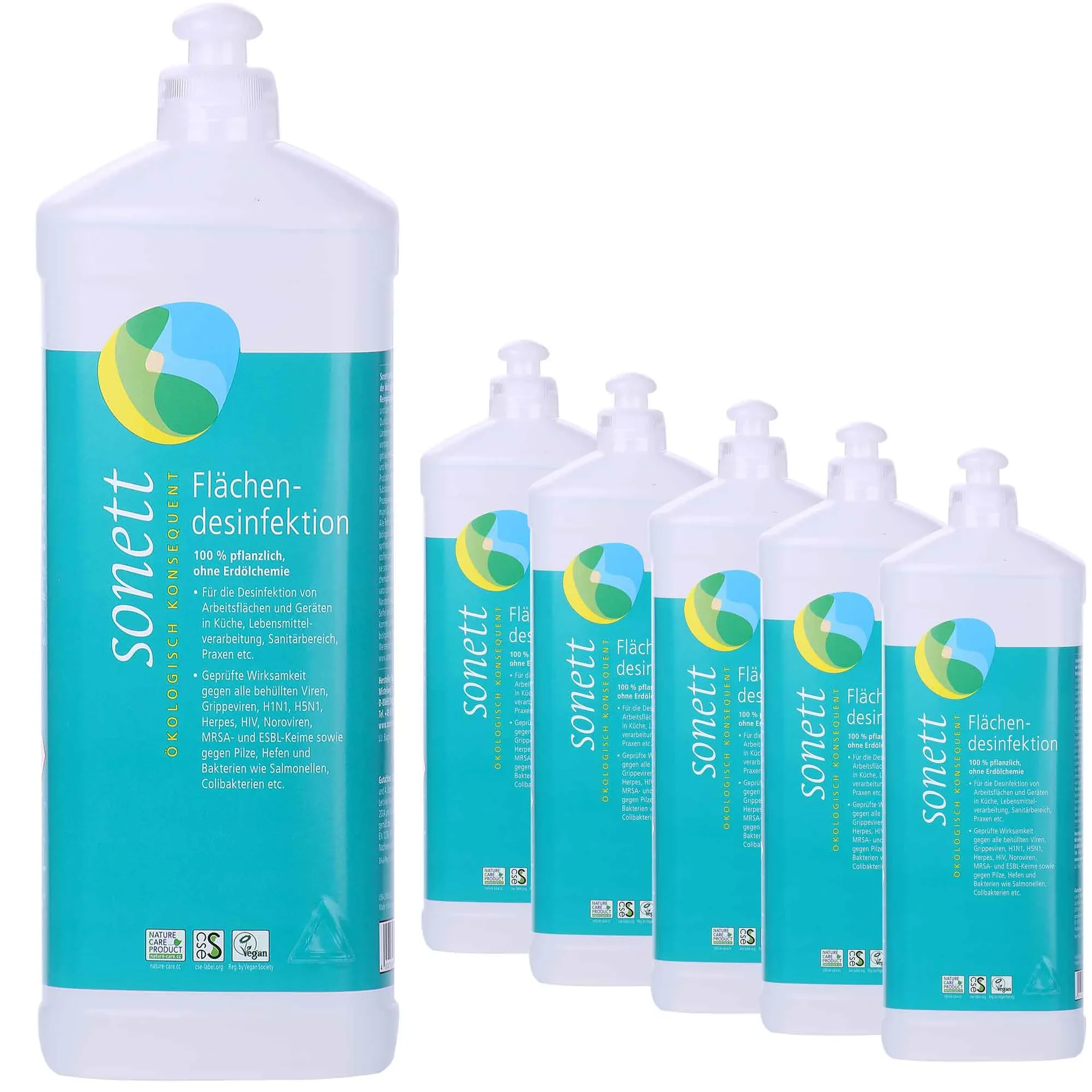 "Vlakken desinfectie 6 x 1 Liter, Oppervlakte desinfectiemiddel image"
