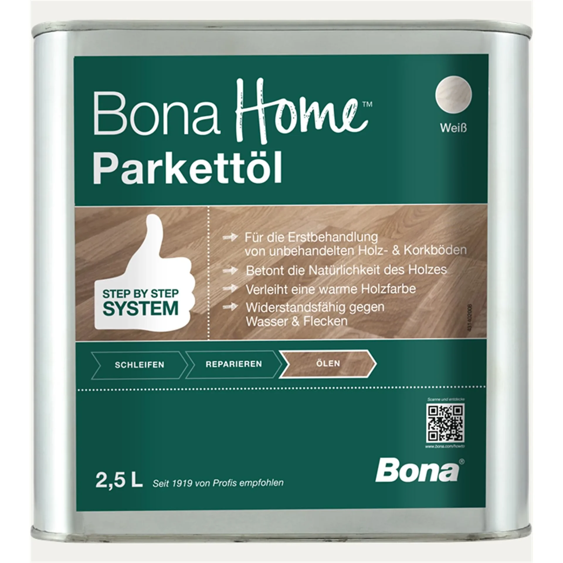 "Parketolie 2,5 liter, neutraal, olie voor parket, houten vloer olie image"