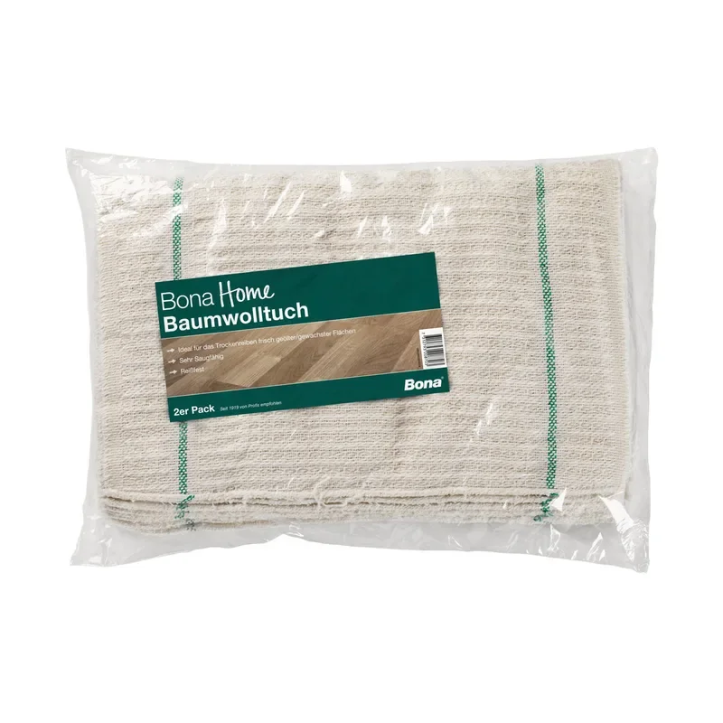 "Bona doek, Katoenen doek, Reiningsdoek, Vloerdoek, Stofdoek, Schoonmaakdoek, 2er Pack image"
