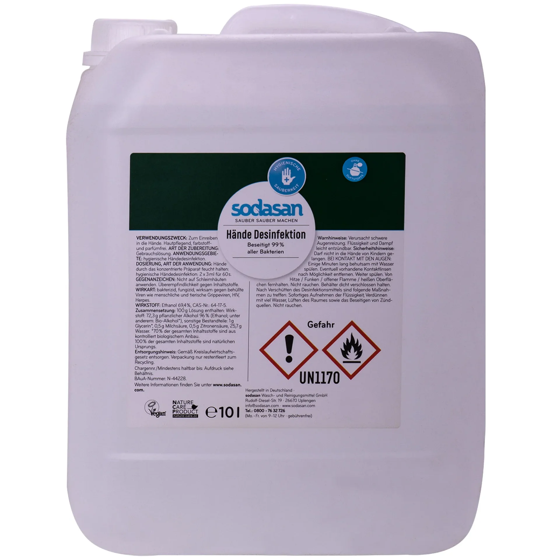 "Handdesinfectie 10 liter, handdesinfectiemiddel kanister, grootverpakking image"