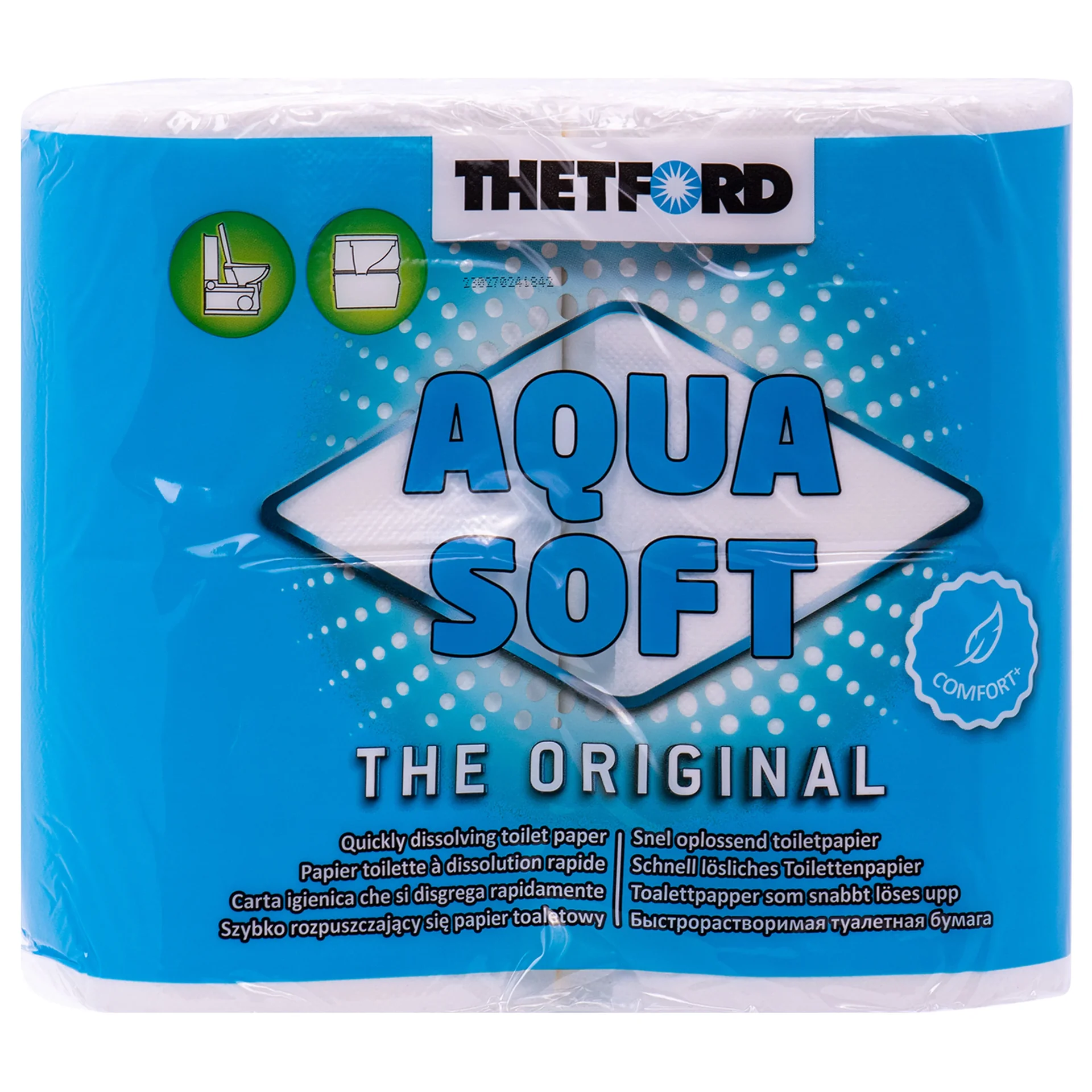 "Camping toiletpapier, zacht toiletpapier, oplosbaar, 1 pak, 4 rollen Aqua Soft image"