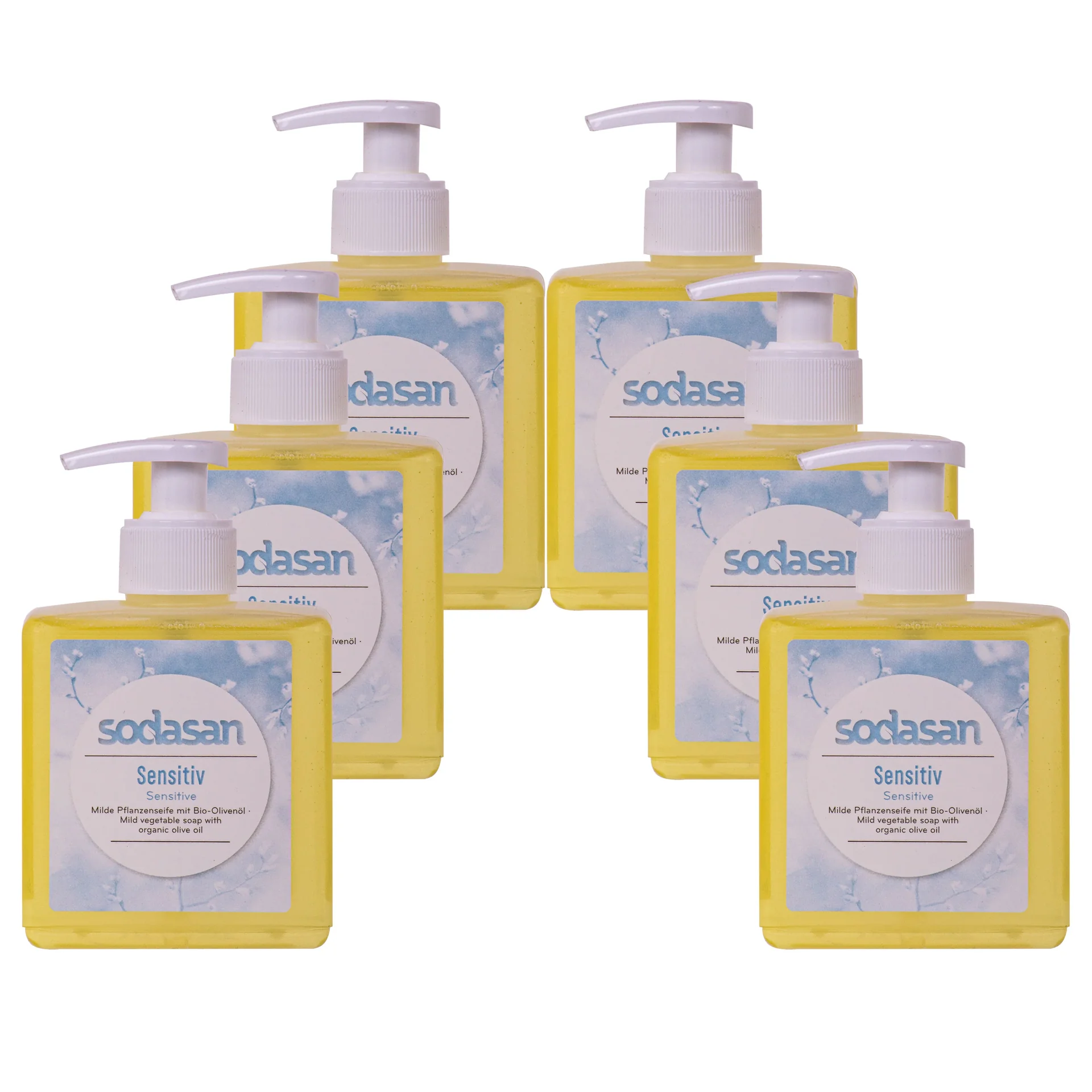 "Vloeibare handzeep, natuurlijke handzeep, 6 x 300 ml, handzeep gevoelige huid, milde handzeep image"