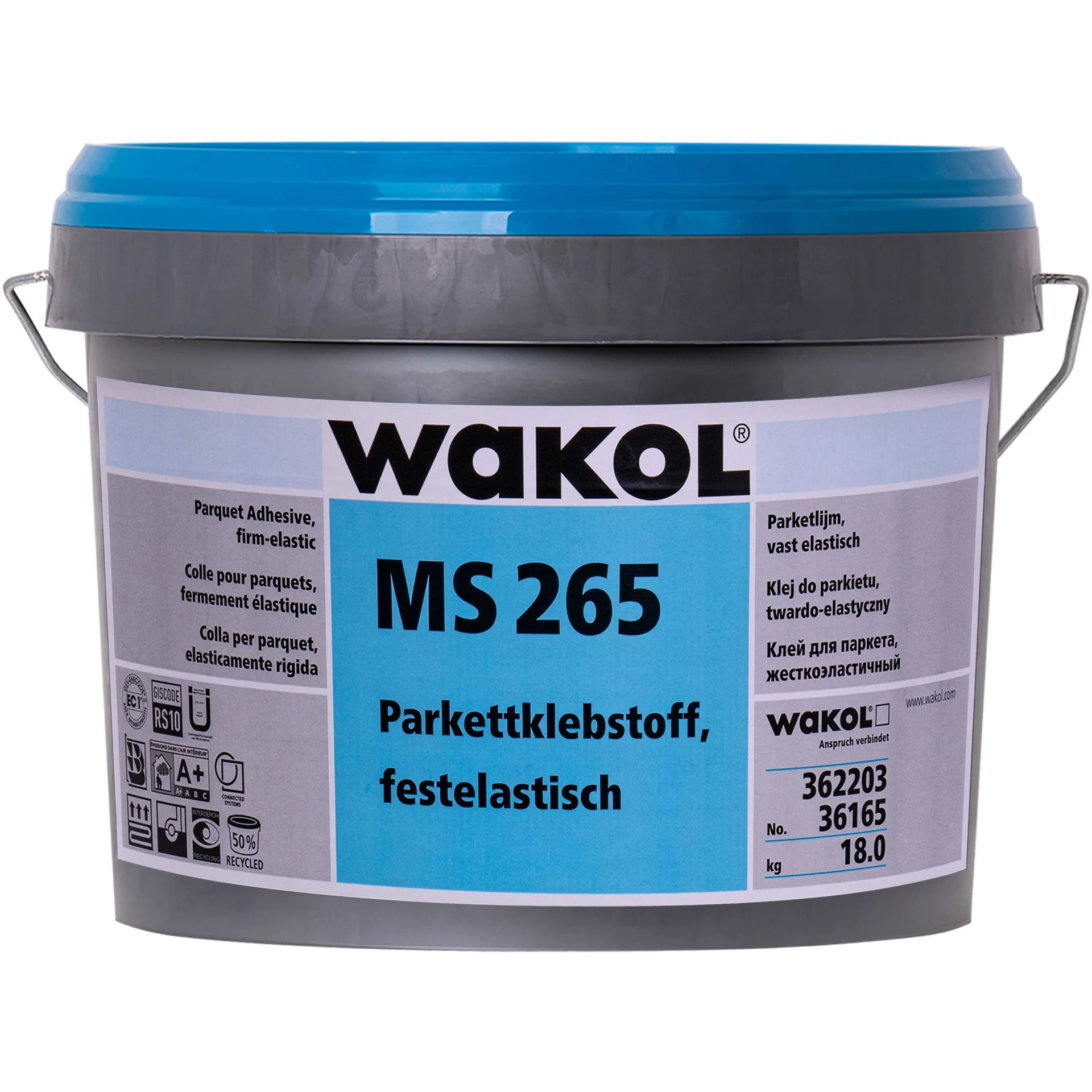 Parketlijm 18kg, festelastisch, weekmakervrije parketlijm