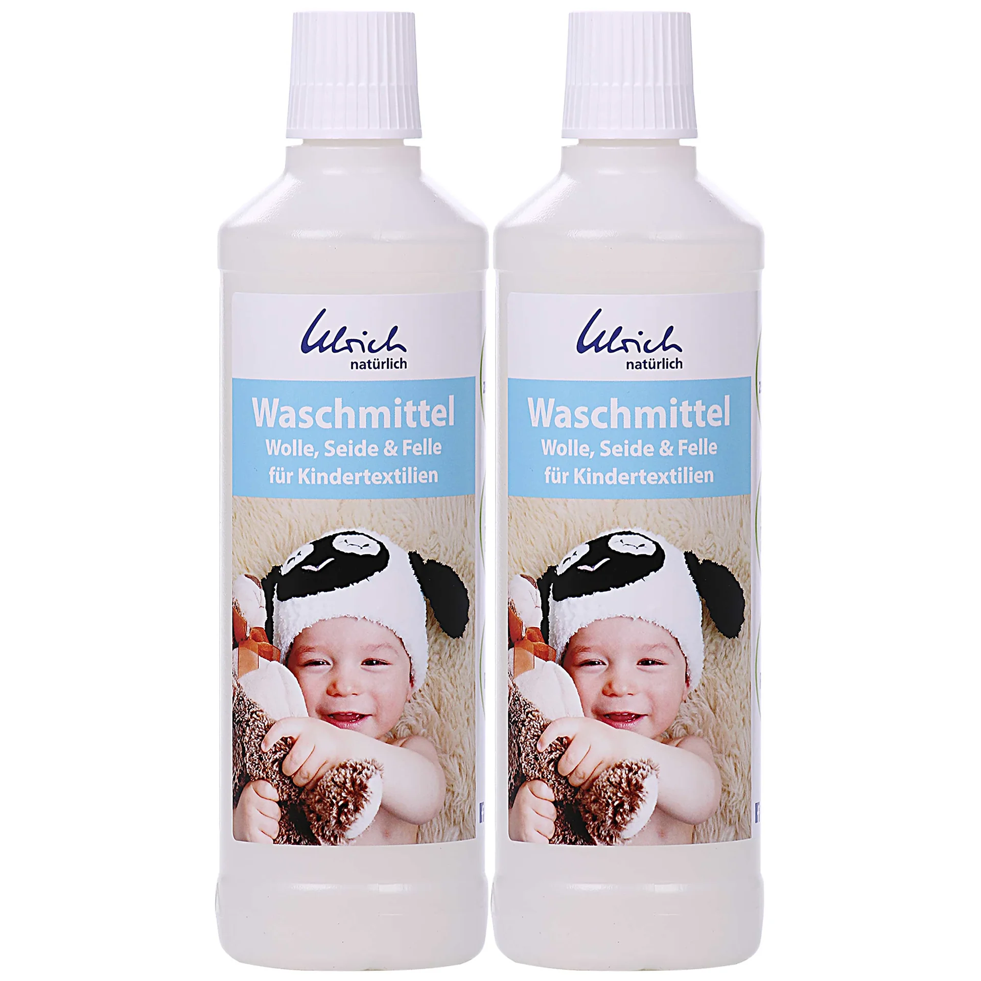 "Wasmiddel voor babykleding, wasmiddel voor kindertextiel, 2 x 500 ml vloeibaar, wol en zijde image"