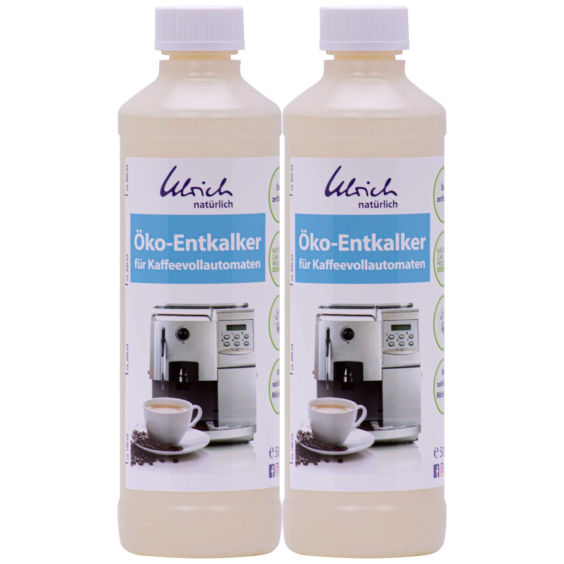 "Ontkalker koffiemachine, 2 x 500 ml, ecologische ontkalker, voor koffievolautomaten image"