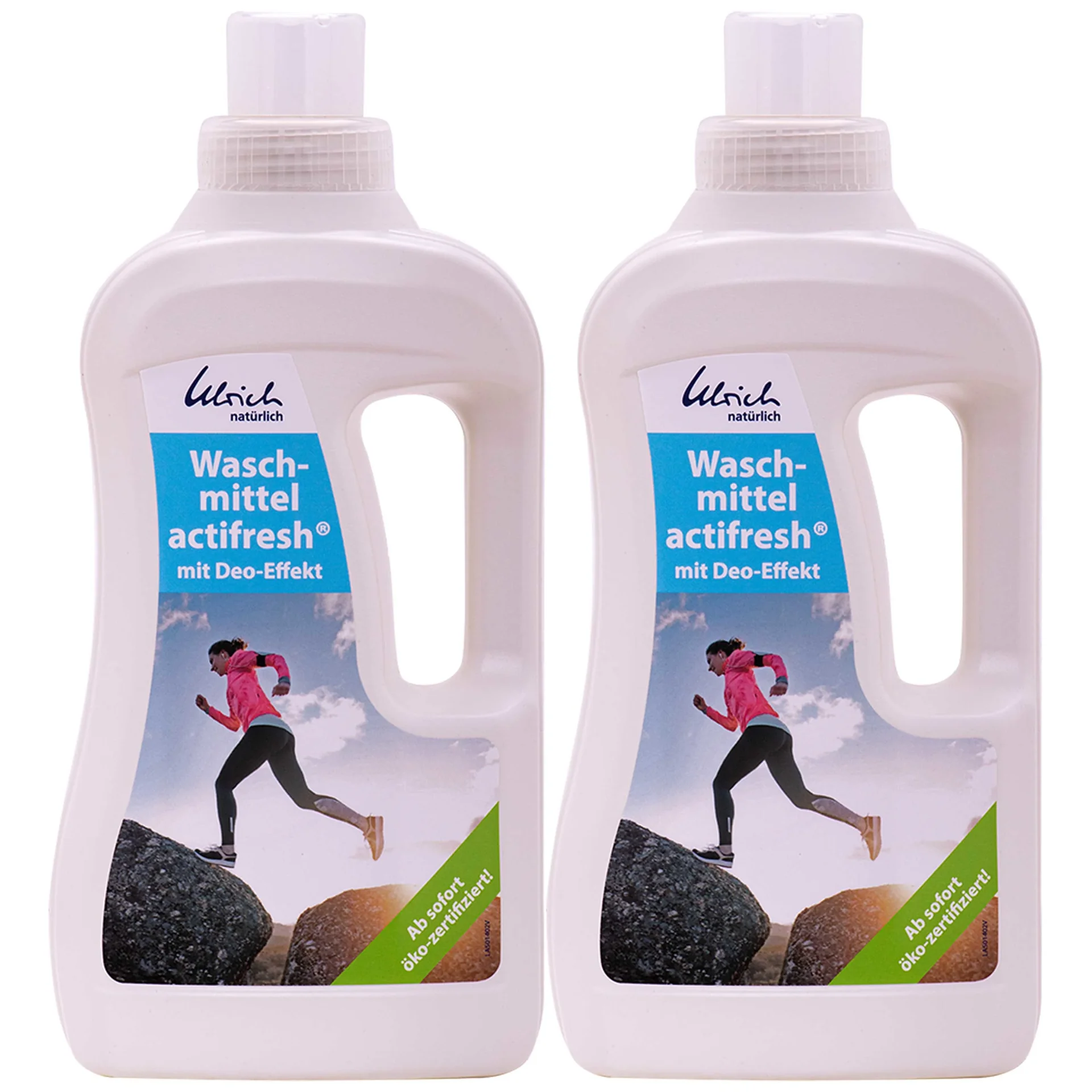 "Wasmiddel natuurlijk, 2 x 1 Liter, actifresh met deo effect, vegan image"
