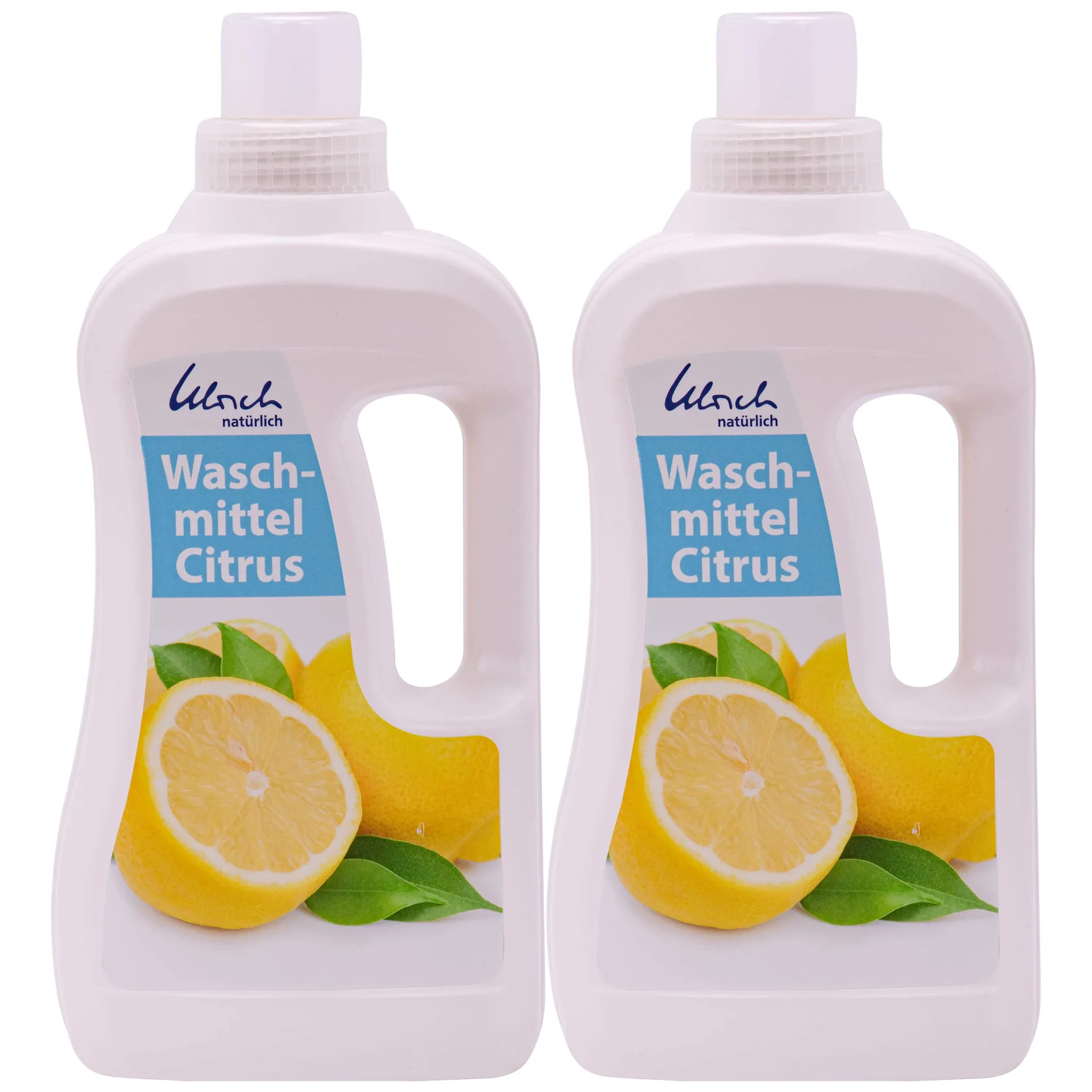 "Wasmiddel citrus, 2 x 1 liter, vloeibaar, natuurlijk wasmiddel, vegan, gecertificeerd image"