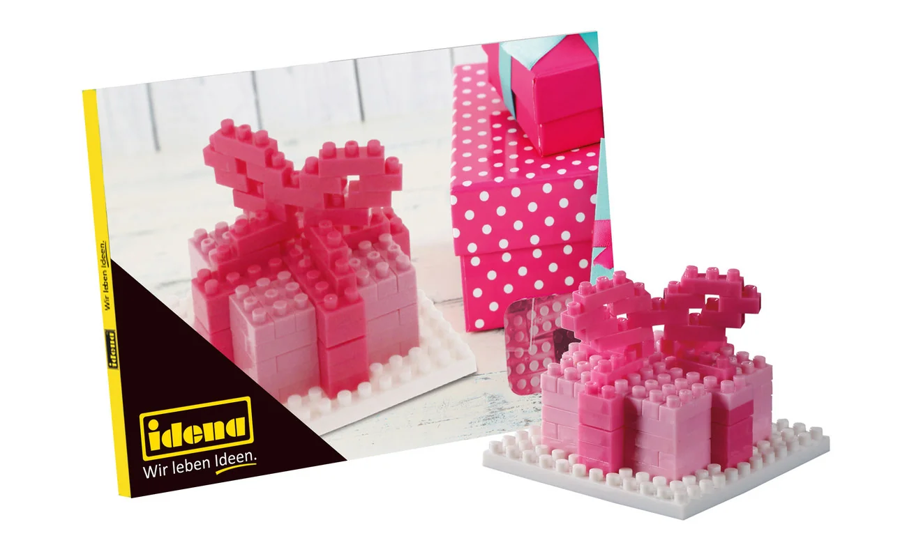 "Idena, Miniblokjes, briefkaart - Dubbeldekker, speelgoed voor kinderen en creatieve knutselprojecten image"