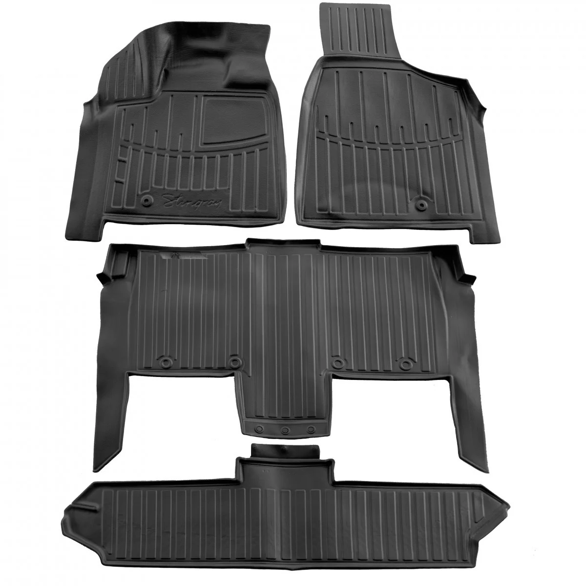 "Rubberen automatten voor DODGE Grand Caravan V (RT) (2008-2020), 3D automatten, passgenaute, waterdichte automatten image"
