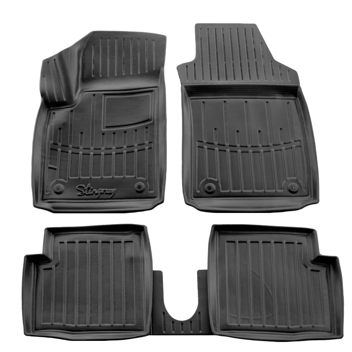 "Set automatten, FIAT 500 vloermatten 3D, nauwsluitend, antislip, verhoogd image"