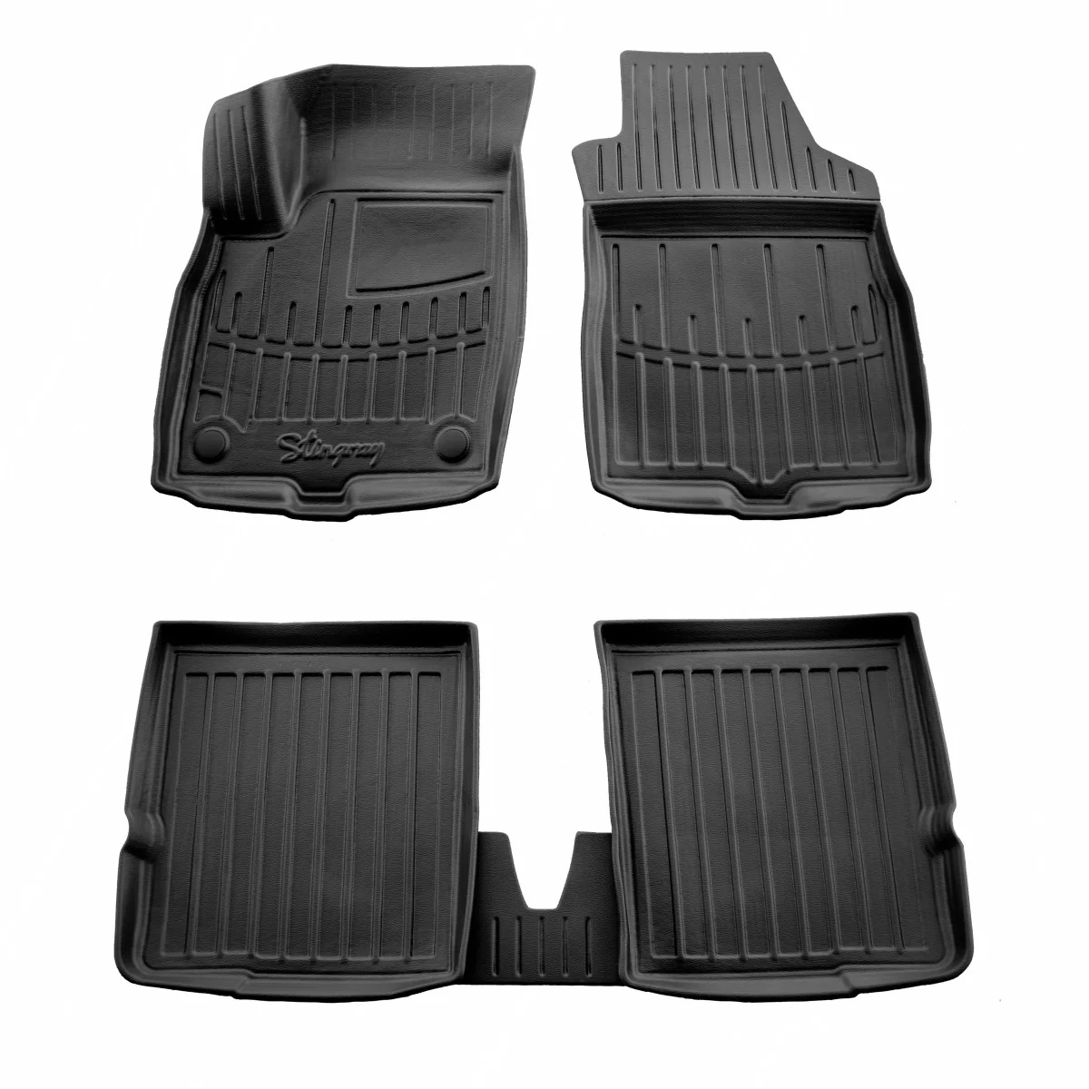 "Auto vloermatten, rubberen automatten 3D, precies passend voor FIAT Panda II (169) (2003-2012) image"