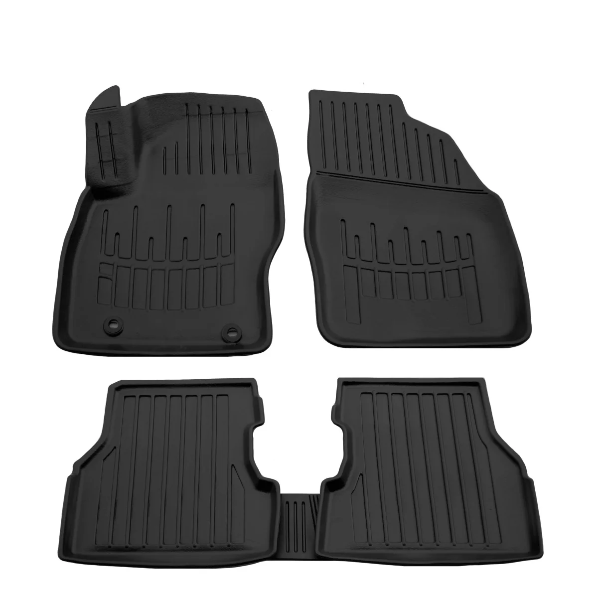 "Vloermatten, rubberen automatten 3D, nauw passend polyurethaan, verhoogde rand voor FORD Focus II (C307) (2004-2011) image"